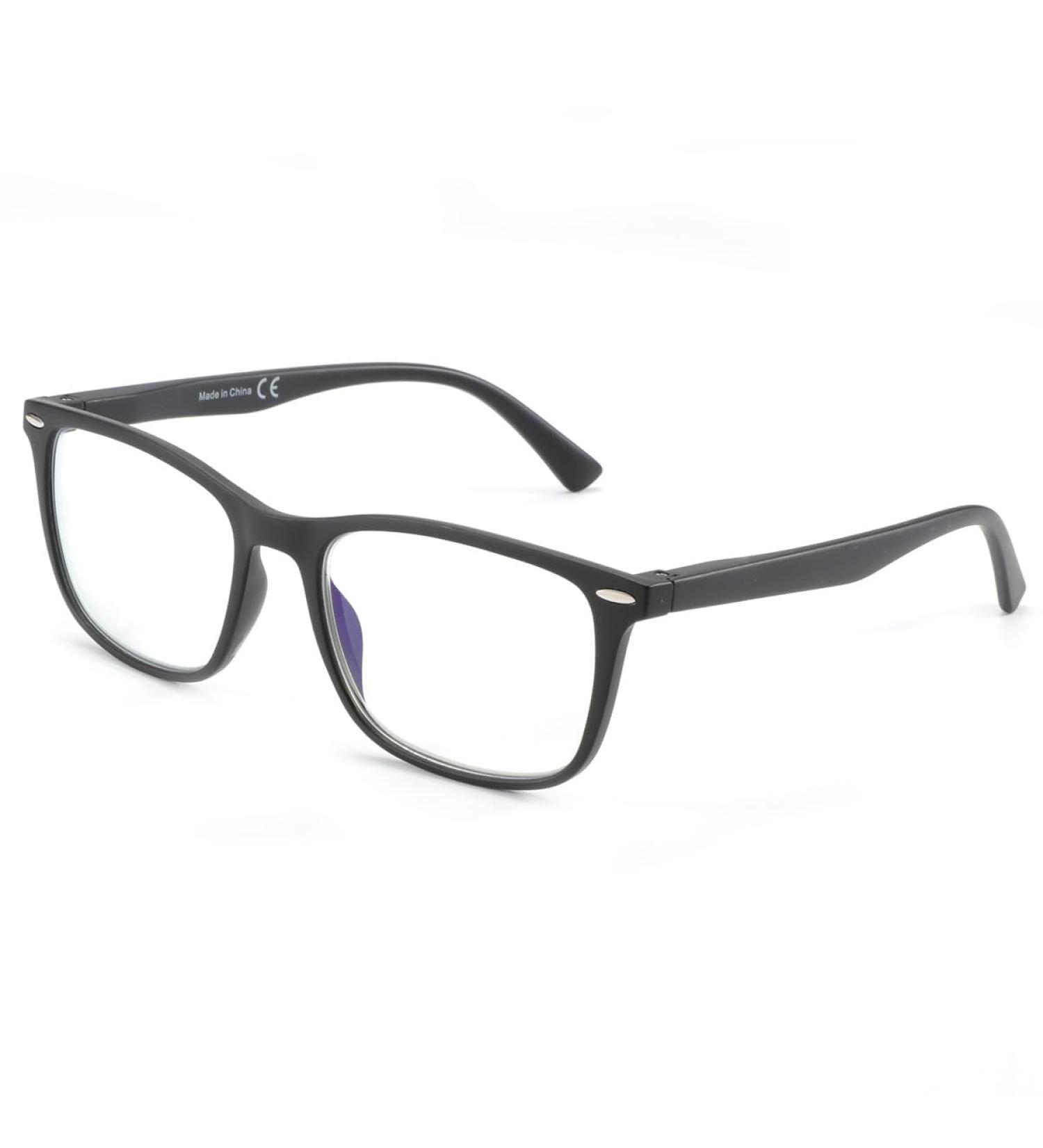 ZENOTTIC Anti-Blue Light Reading Glasses for Men | Rectangular Black Glasses with UV 400 Protection & Case | Perfect for PC TV & Gaming - Buy Online on GoSupps.com