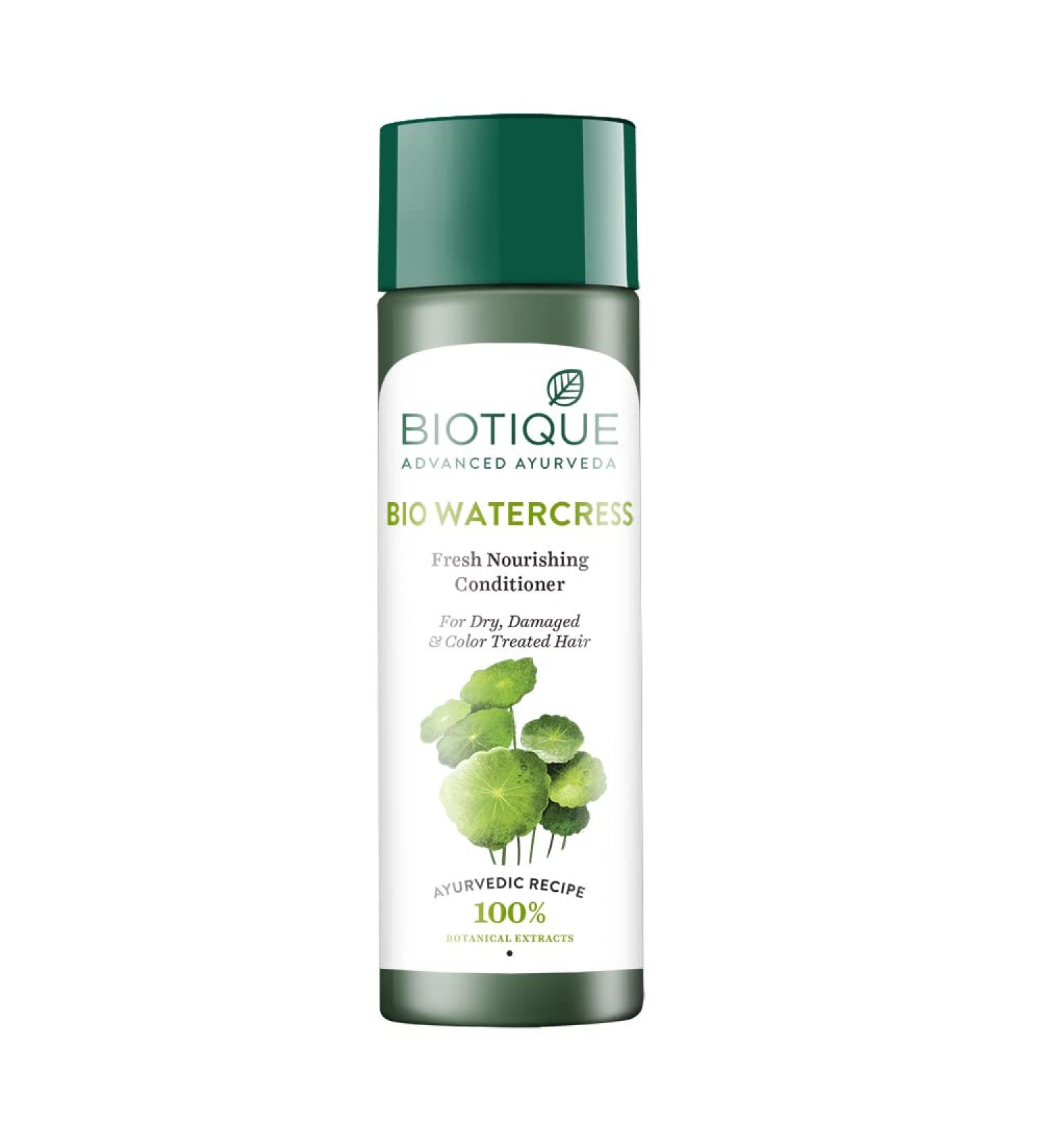 Biotique Watercress Fresh Conditioner for Colored & Permed Hair - Nourish & Revitalize - International Shipping Available - Buy Online on GoSupps.com