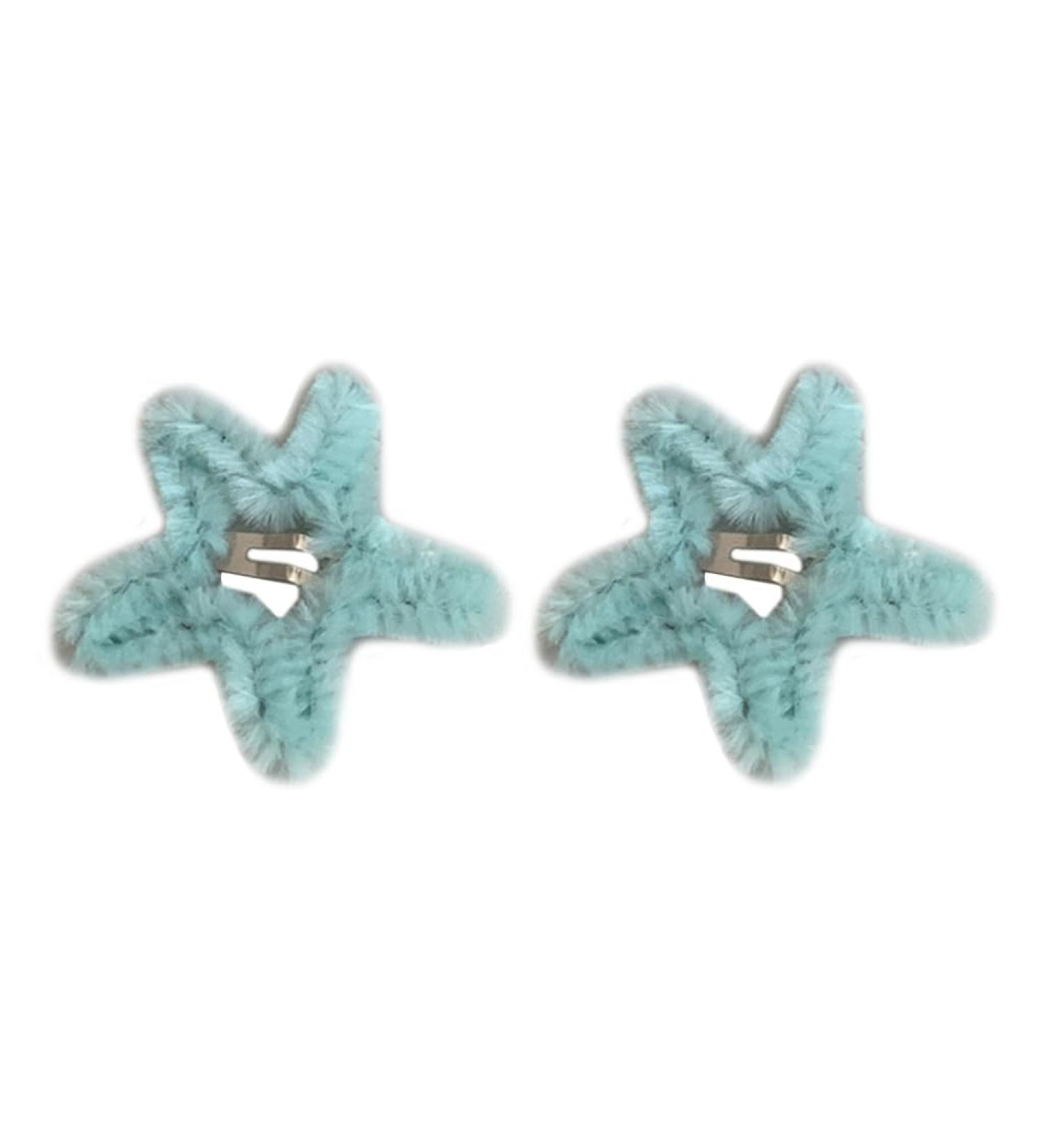 AJTUTUS Cute Star Shape Hairpins Hot Girls Plush Star Hair Clip Headdress Style Barrettes Cute Star Hair Clip for Woman - Buy Online on GoSupps.com