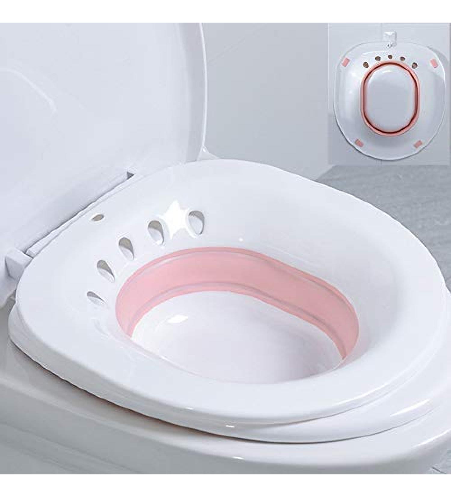 Foldable Hip Bath Sitz Seat for Postpartum & Postoperative Care - Pink - Buy Online on GoSupps.com