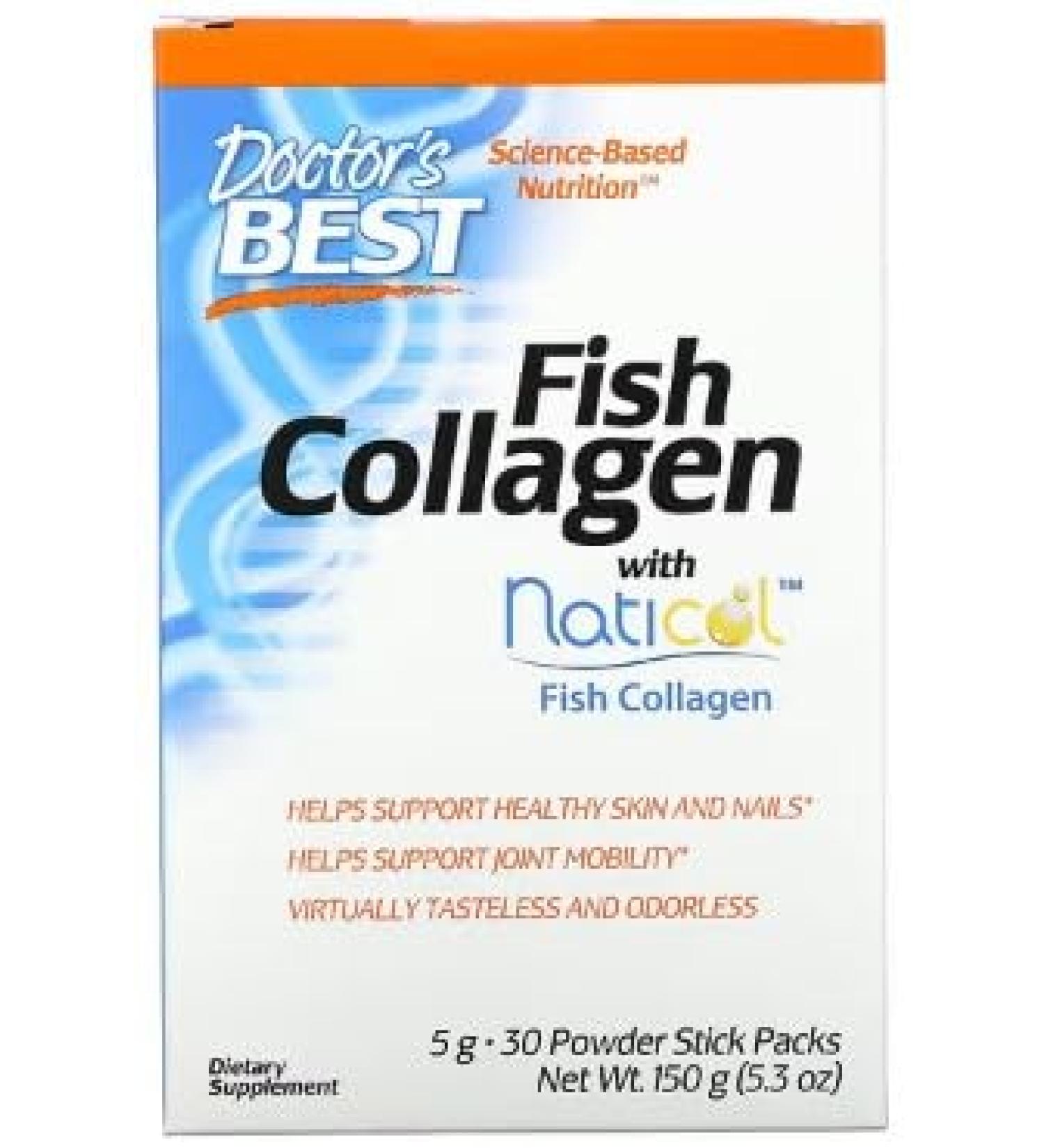 Doctor's Best Marine Collagen with Naticol - 30 Sachets | Support for Radiant Skin - Buy Online on GoSupps.com