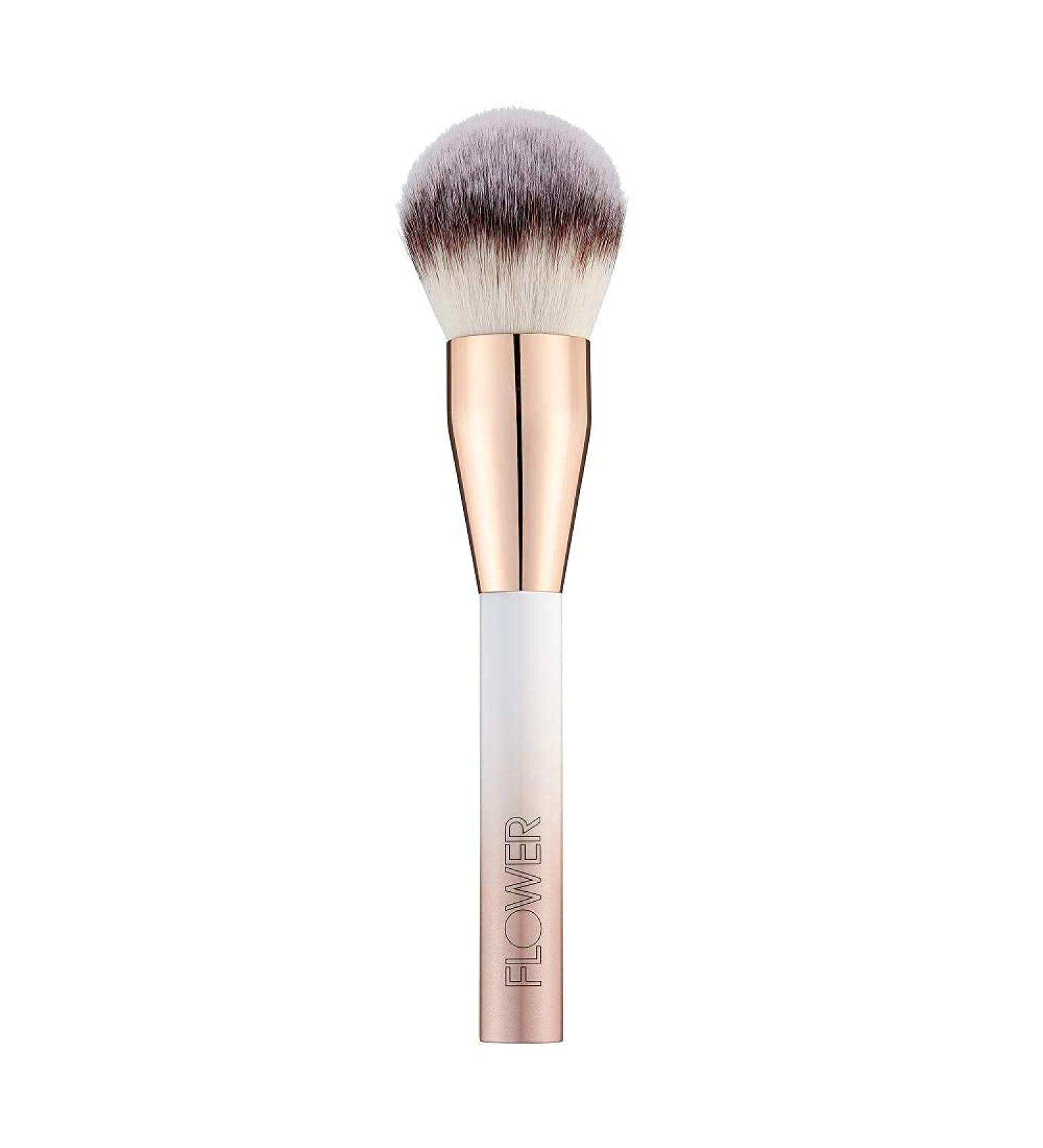 FLOWER Beauty Powder Setting Brush Ultra-Soft Synthetic Bristles For An Airbrushed Finish Helps Lock in Foundation + Concealer