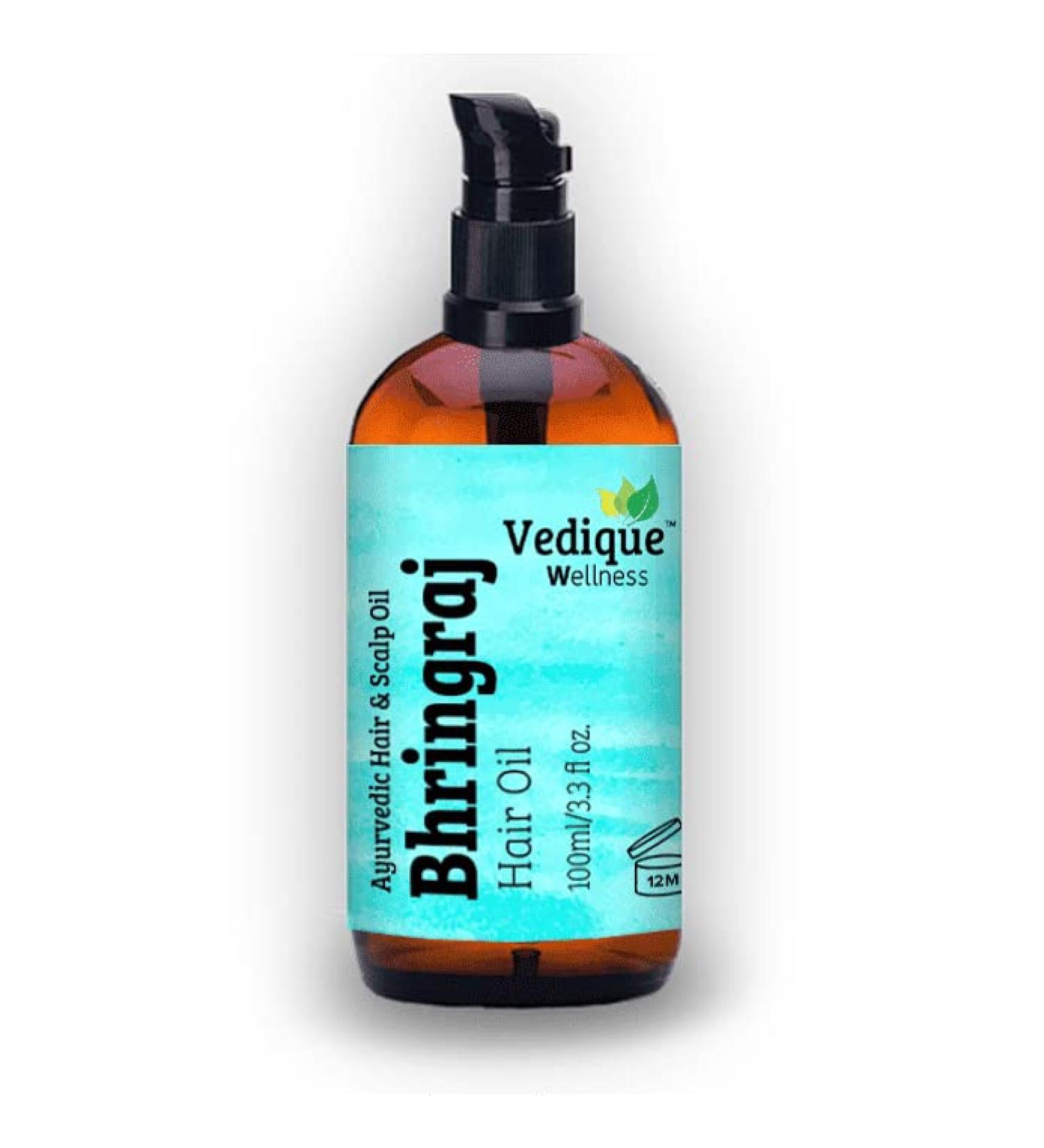 VEDIQUE Remedies Bhringraj Hair Oil 500ml - Ayurvedic Hair Growth & Nourishing Treatment | All Natural Scalp Care - Buy Online on GoSupps.com