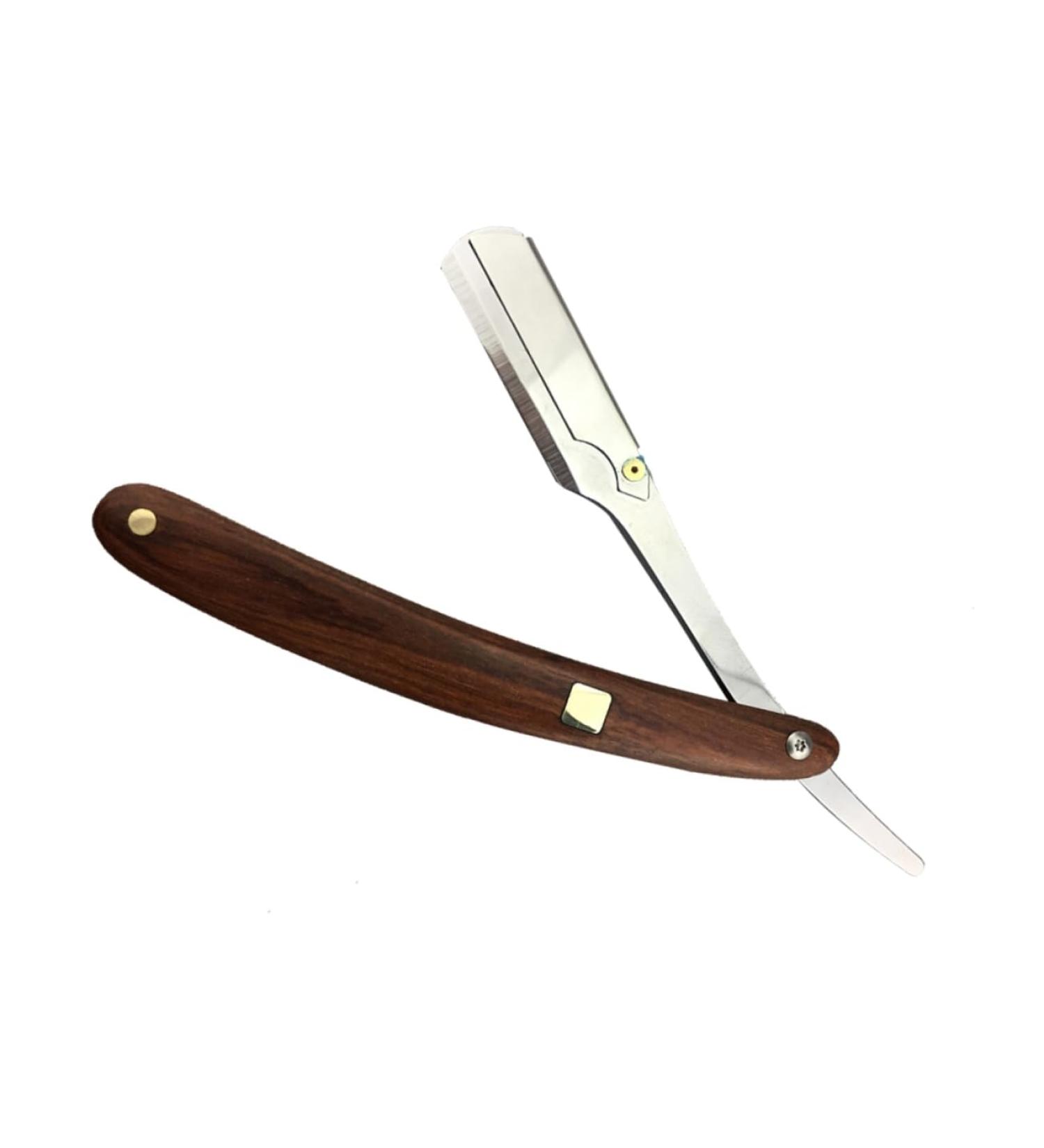 Buy Minkissy Interchangeable Blade Razor - Double Razor for Men | Safe Metal & Wooden Manual Hair Cutter - Buy Online on GoSupps.com