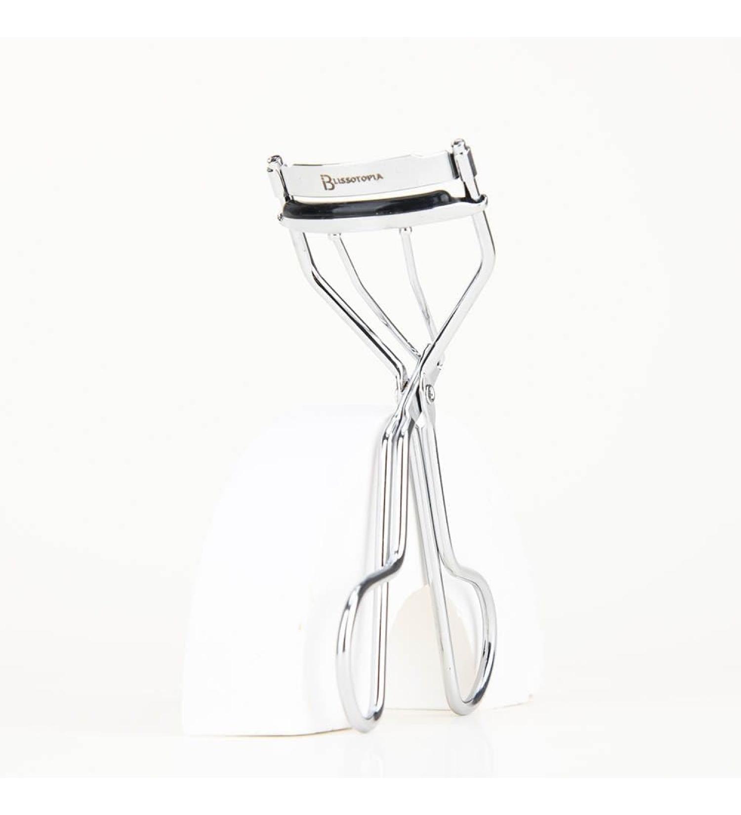 Eyelash Curlers & Tweezers Set - 2 in 1 Travel-Friendly for All Eye Shapes - Instant Beauty in Silver - Buy Online on GoSupps.com