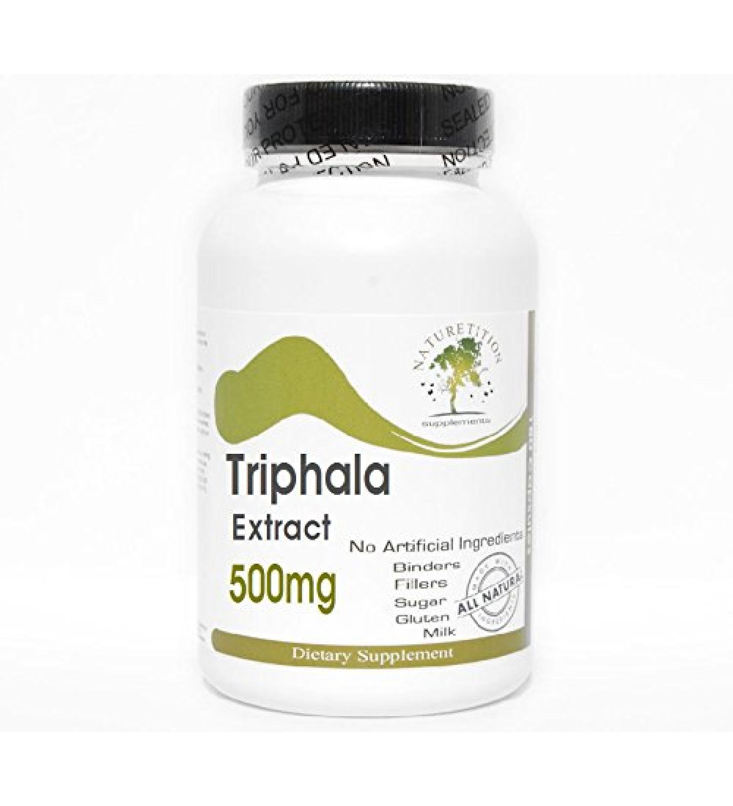 Triphala Extract 500mg 180 Capsules - No Additives Naturetition Supplements