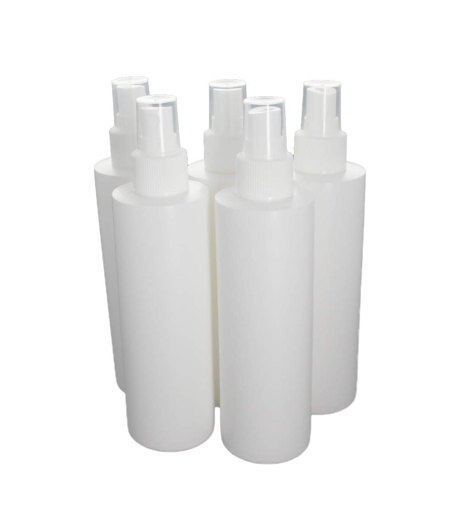 Othmro 5 x 200ml Mini Travel Spray Bottles - Fine Fog Refillable Plastic Containers for Essential Oils Cleaning Solutions & Makeup - Set of 5 White Bottles - Buy Online on GoSupps.com
