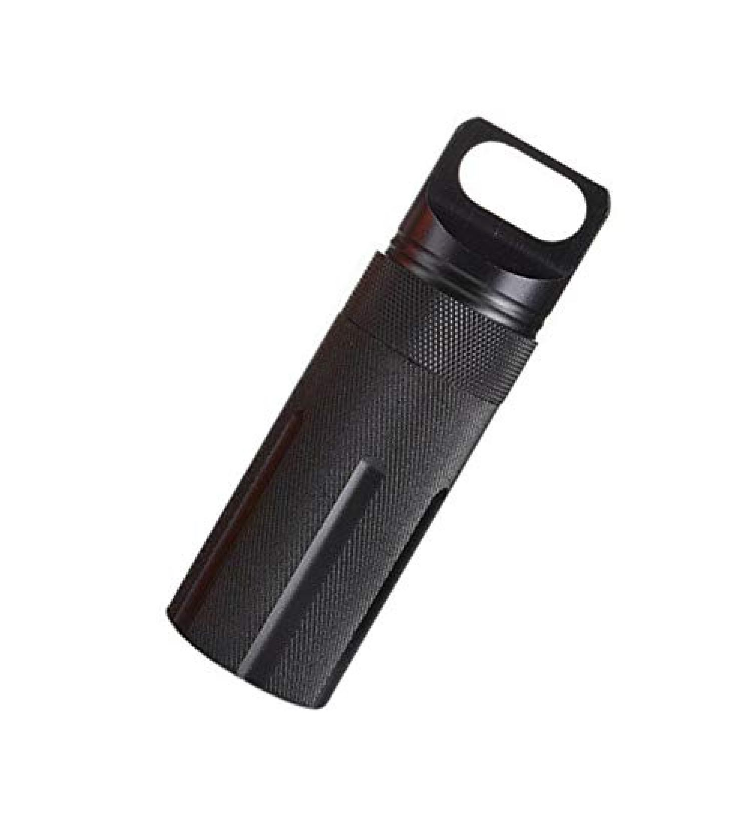 Vogueing Tool Waterproof Pill Holder | EDC Metal Survival Capsule for Camping Climbing Cycling & Hiking - Round Head Black - Buy Online on GoSupps.com