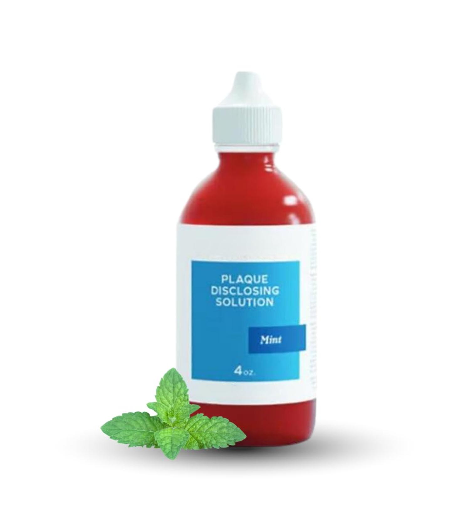 Disclosing Solution for Teeth - 4 oz Mint Flavor | Plaque Disclosing Mouthwash | Easy & Effective Alternative to Dental Tablets - Buy Online on GoSupps.com