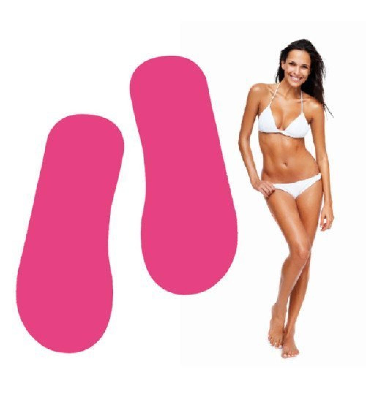PINK STICKY FEET FOR SPRAY TANNING-25 PAIRS
