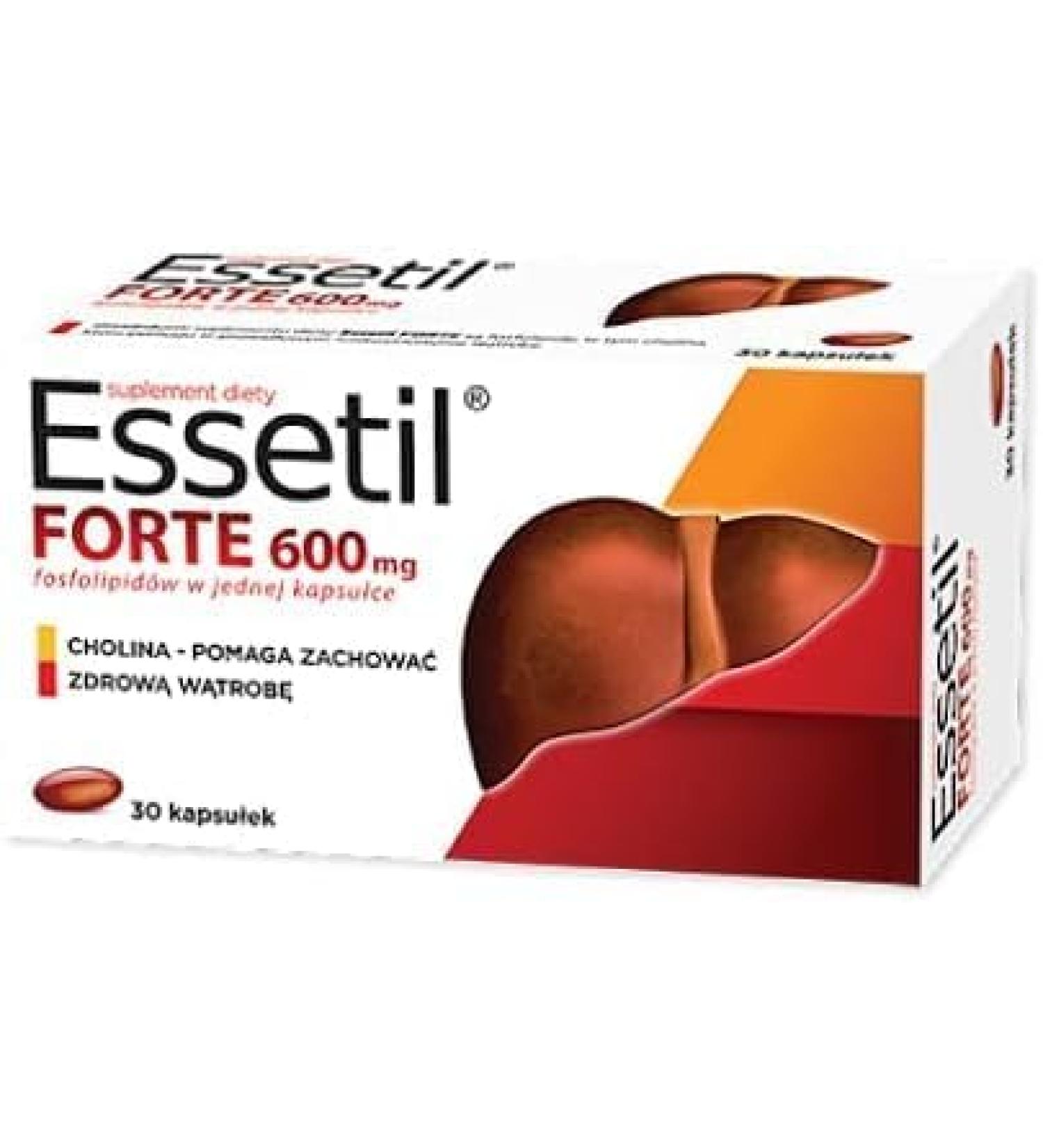 Essetil Forte 600mg FOR PROPER LIVER FUNCTIONS - 30 CAPSULES
