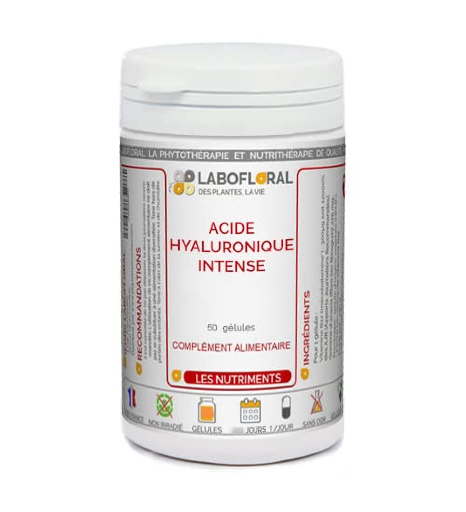 Labofloral Intense Hyaluronic Acid 50 Capsules 300 mg - Food Supplement - Skin, Joints and Anti-Aging - Made in France