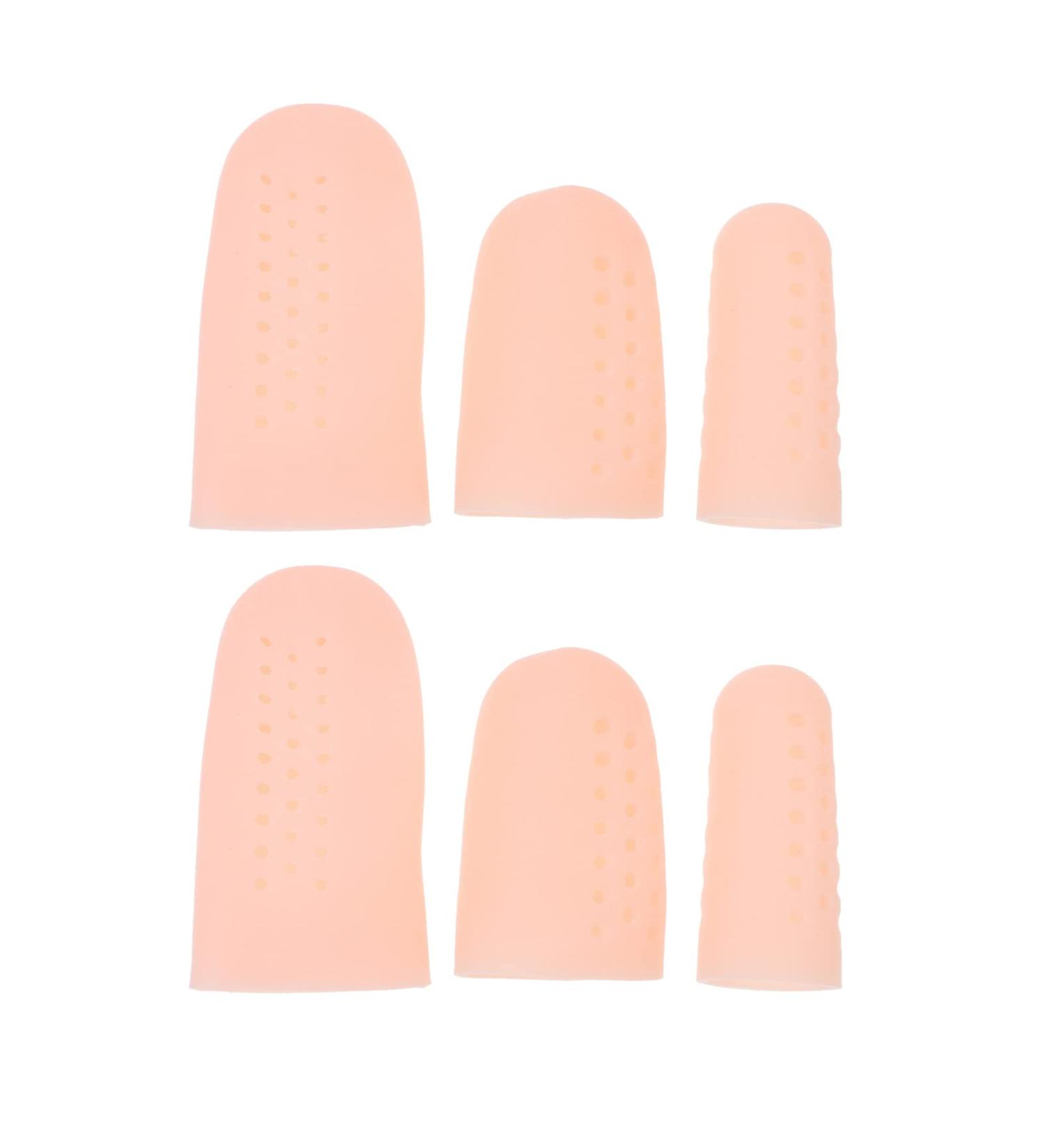 Minkissy Valgus Guards Spacers Orthotic Feet Cushion Protectors - 8 Pairs, Silicone with Breathable Holes, Toe Separators, Thumb Protector - 6x3cm - Buy Online on GoSupps.com