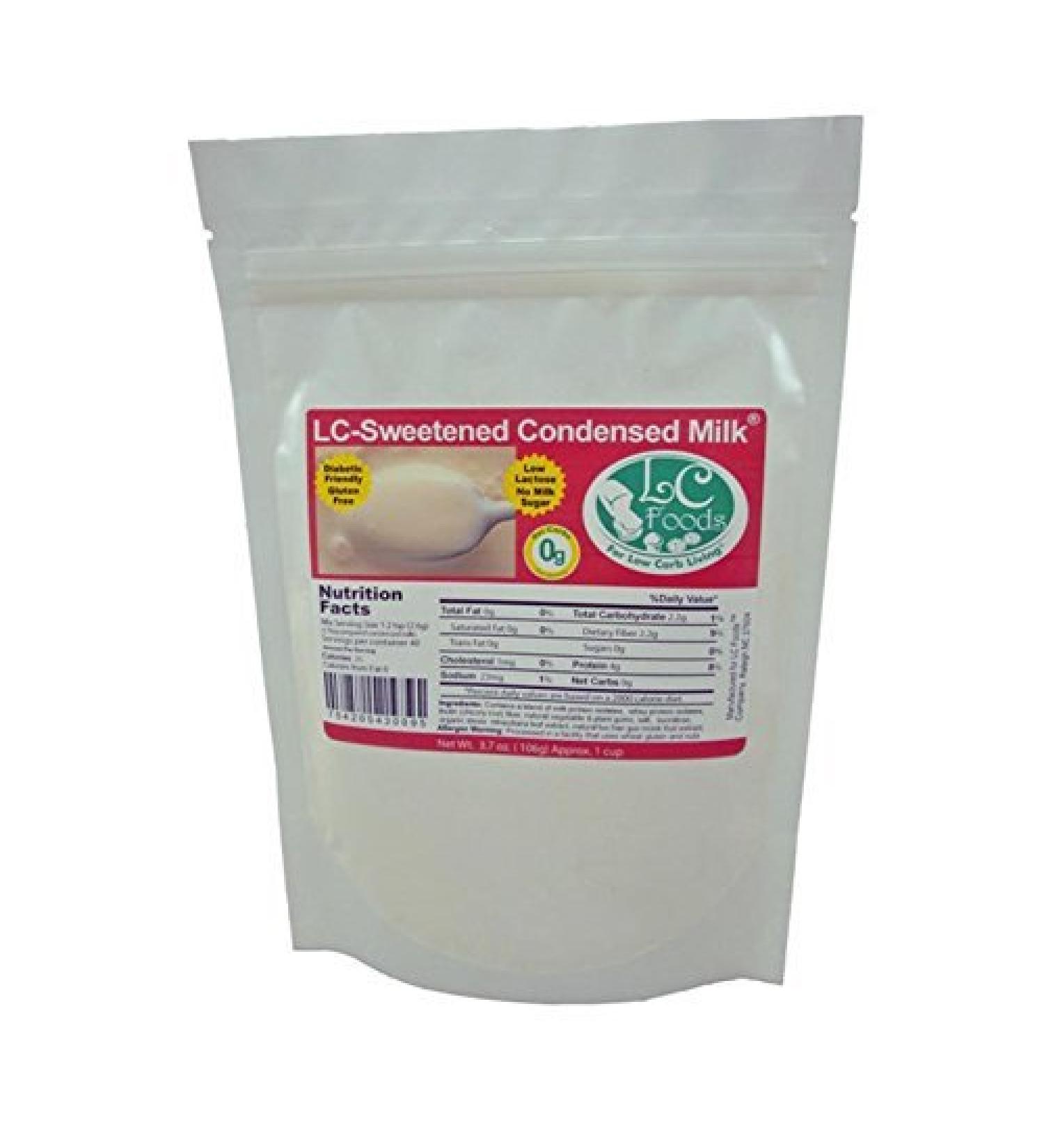 LC Foods Low Carb Sweetened Condensed Milk Mix - 3.7 oz | High Protein, Low Lactose, Diabetic Friendly - Buy Online on GoSupps.com