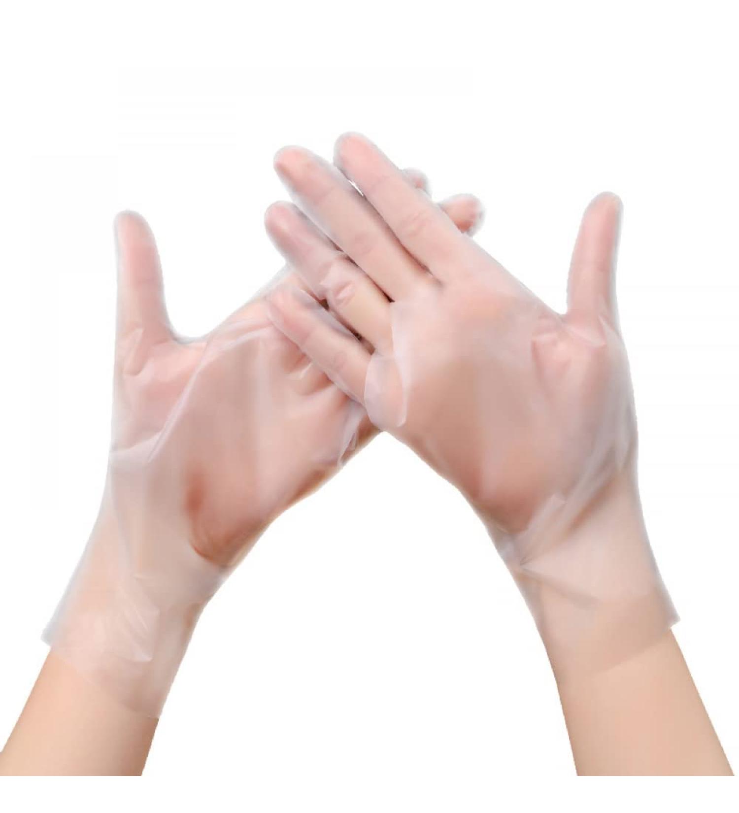 Disposable Gloves TPE Thickened Durable PVC Food Grade Latex Rubber Household Catering Kitchen Baking 100 only-M Medium