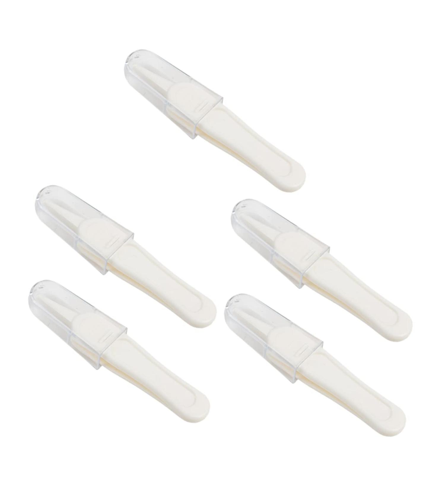 Kisangel 5pcs Nose Cover Navel Care Tweezer Set - Safe Clips for Booger and Ear Wax Removal - Child and Elderly Care Tweezers - Buy Online on GoSupps.com