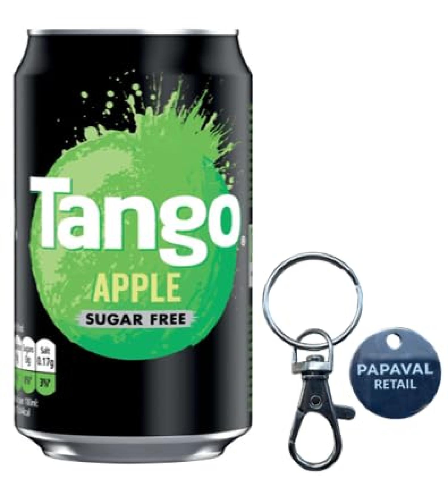 Tango Soft Drink Pack of 330ml with Key Ring (24x330ml Apple Sugar free) Apple Sugar free 24x330ml