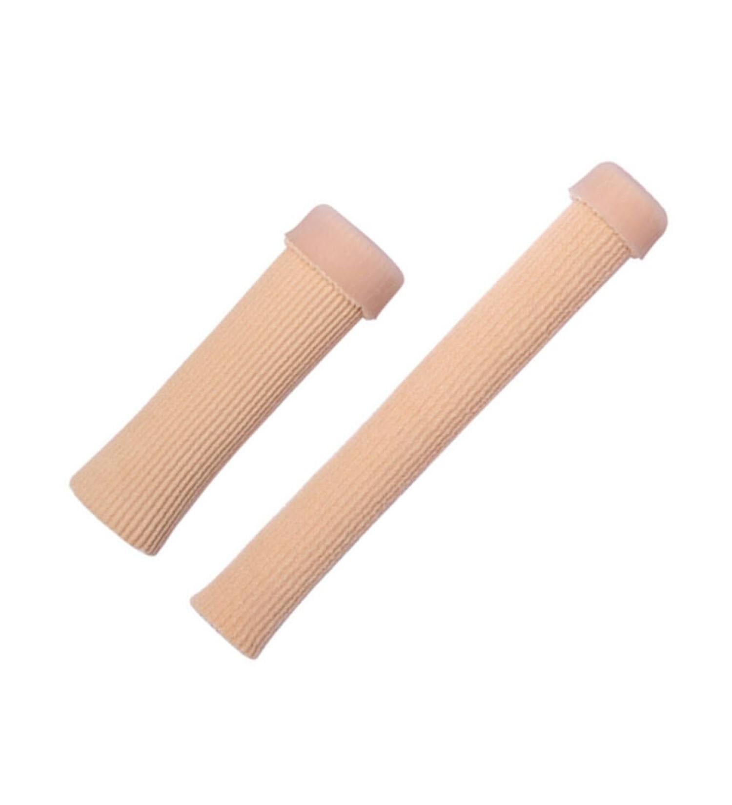 Healvian 2pcs Silicone Gel Toe Protectors Lined Sleeve Toe Covers Finger Protective Sleeves Finger Mousturizing Cover Cuttable Toe Protector Protective Case Nursing Cover Finger Cot Elastic