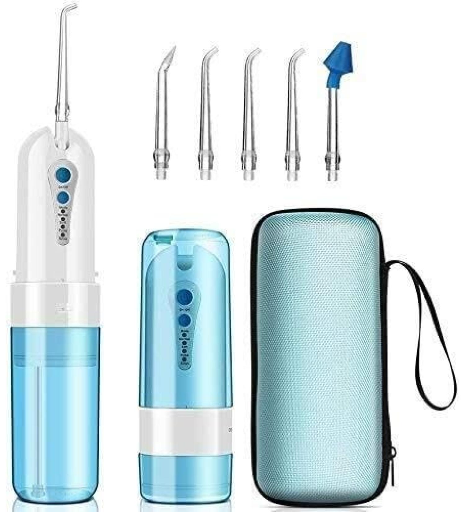 Water Flosser Professional Cordless Dental Oral Irrigator - Portable Rechargeable IPX7 Waterproof 4 Modes for Home & Travel Ideal for Braces & Bridges Care - Buy Online on GoSupps.com