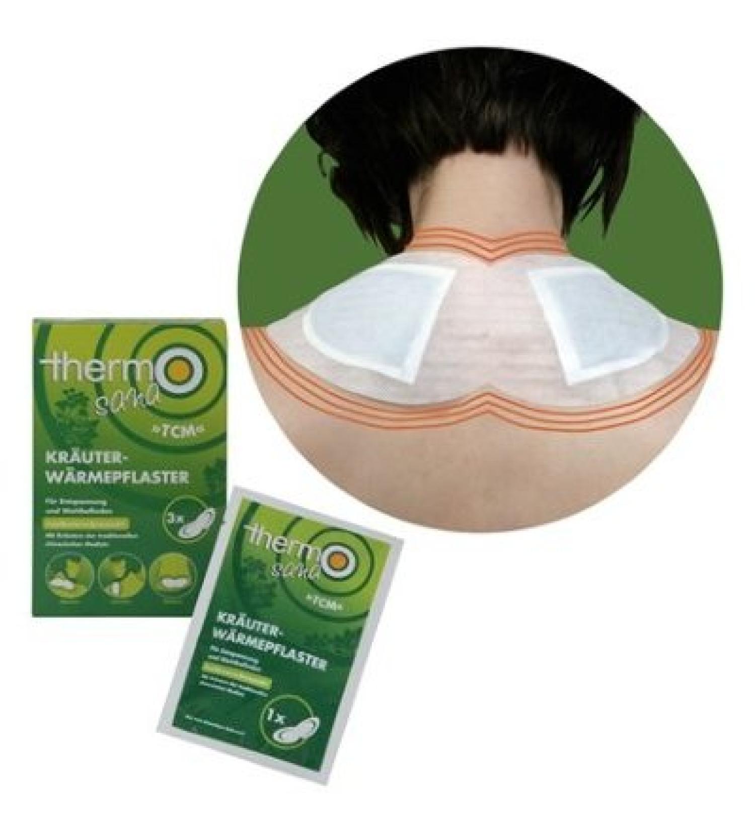Thermacura TCM herbal heat patches self-warming (3 pieces) hot water bottles grain and cherry stone pillows