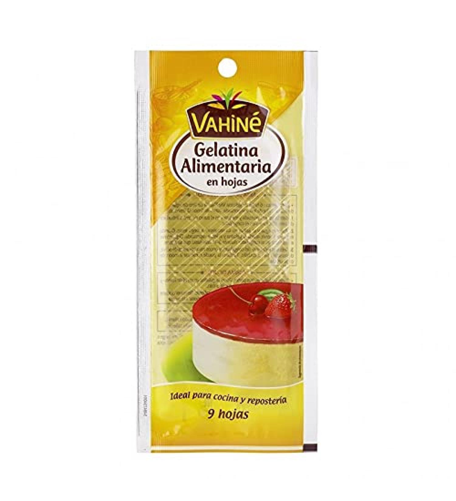 Vahiné Gélatine Alimentaire en Feuilles par 9 Feuilles de 17g (lot de 3)