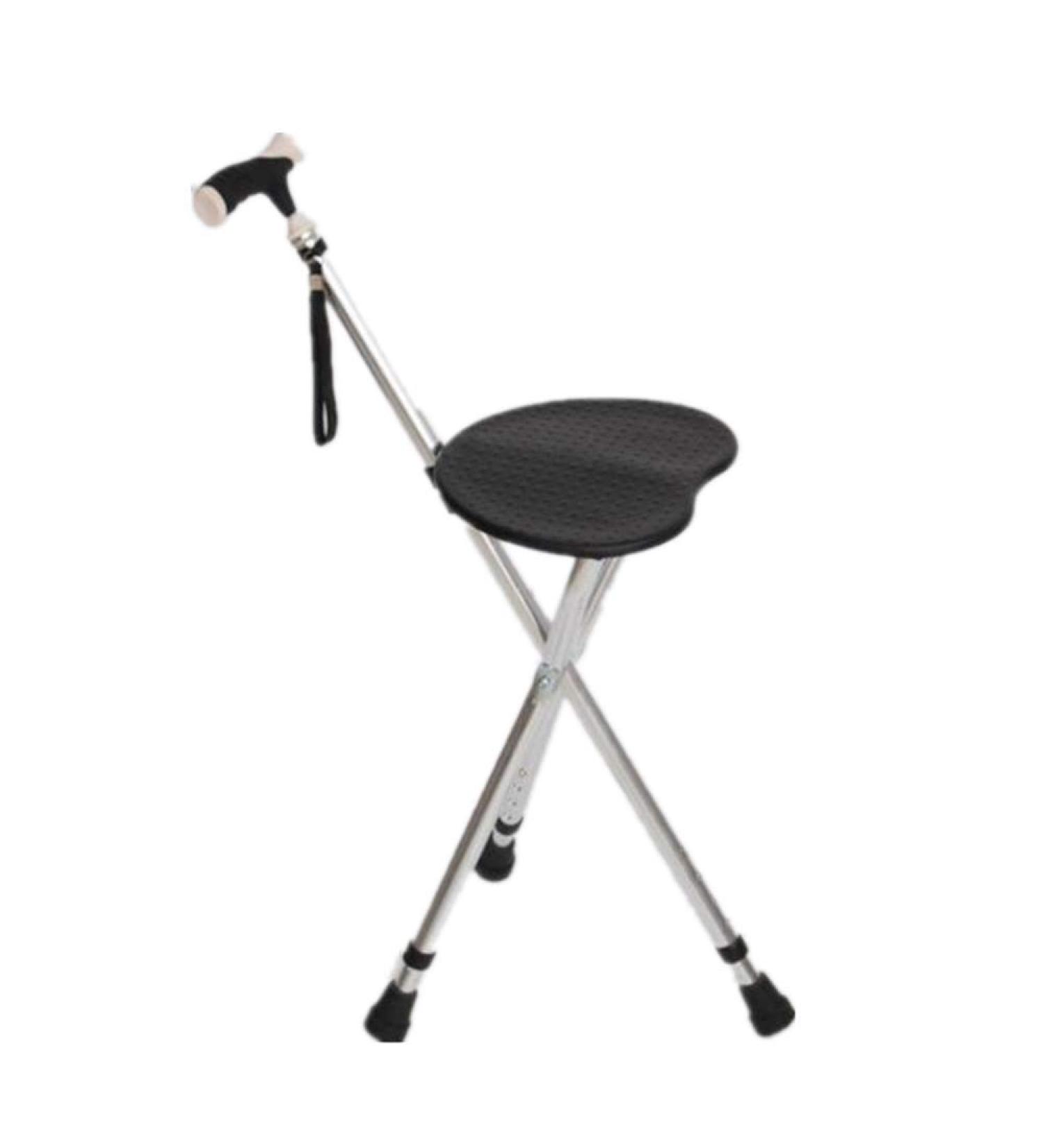 Crutches Disability Medical Aid Folding Seat Cane 3 Legged Stool Stick Elderly Walker Crutches Beautiful Scenery Bathing in Sunlight - Buy Online on GoSupps.com