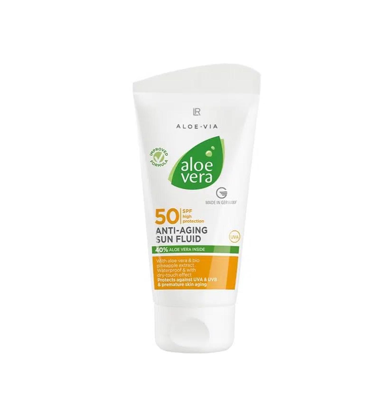 LR Health&Beauty Aloe Via Aloe Vera 50SPF Sun Hight Protection Anti Aging Sun Fluid Face Cream 50 ml./1.7 fl.oz.
