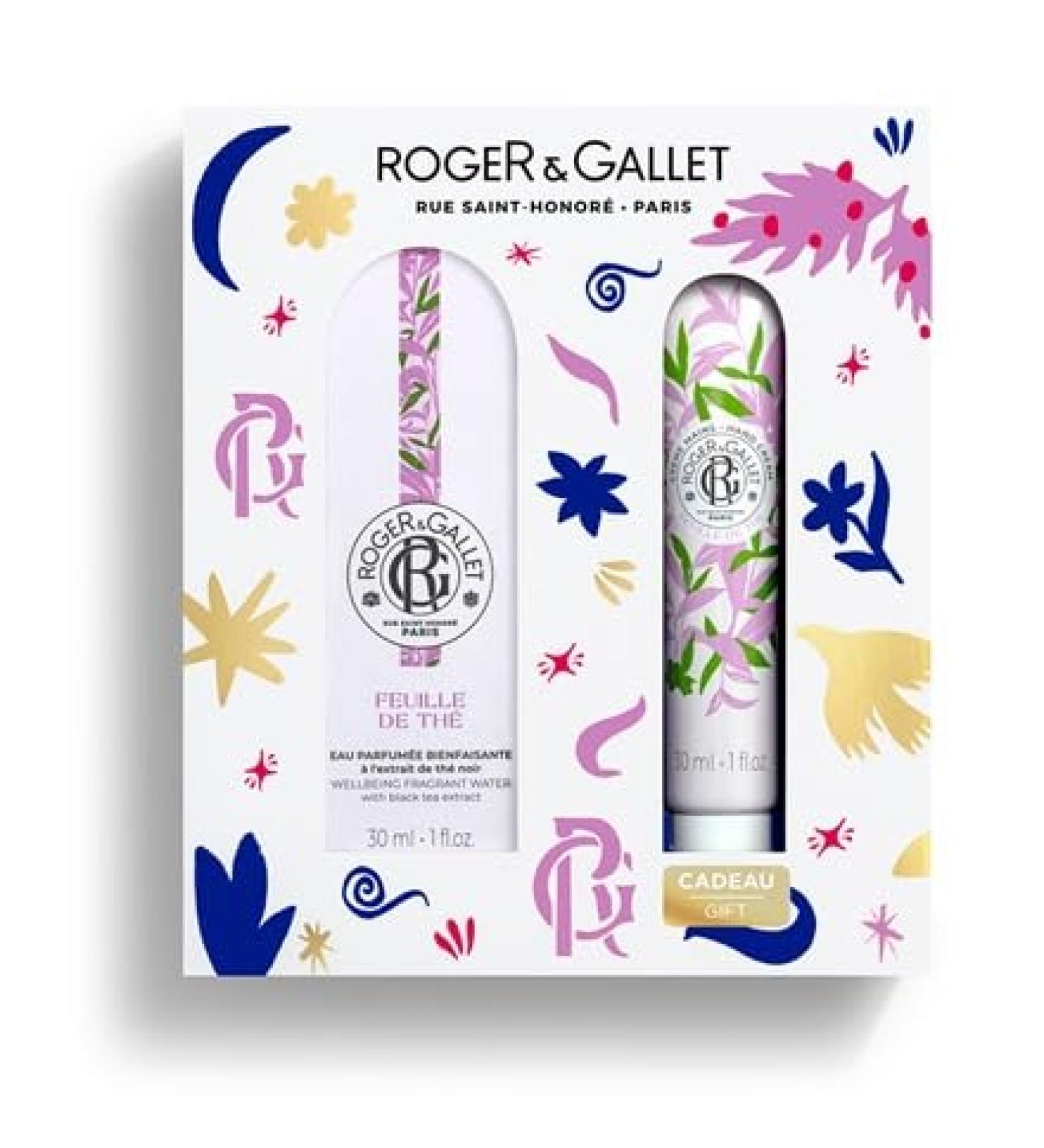 ROGER & GALLET | Tea Leaf Gift Set | | 1 fl oz Fragrant Water | 1 oz Hand & Nail Cream | Limited Edition Tea leaf Minis Gift Set - Buy Online on GoSupps.com