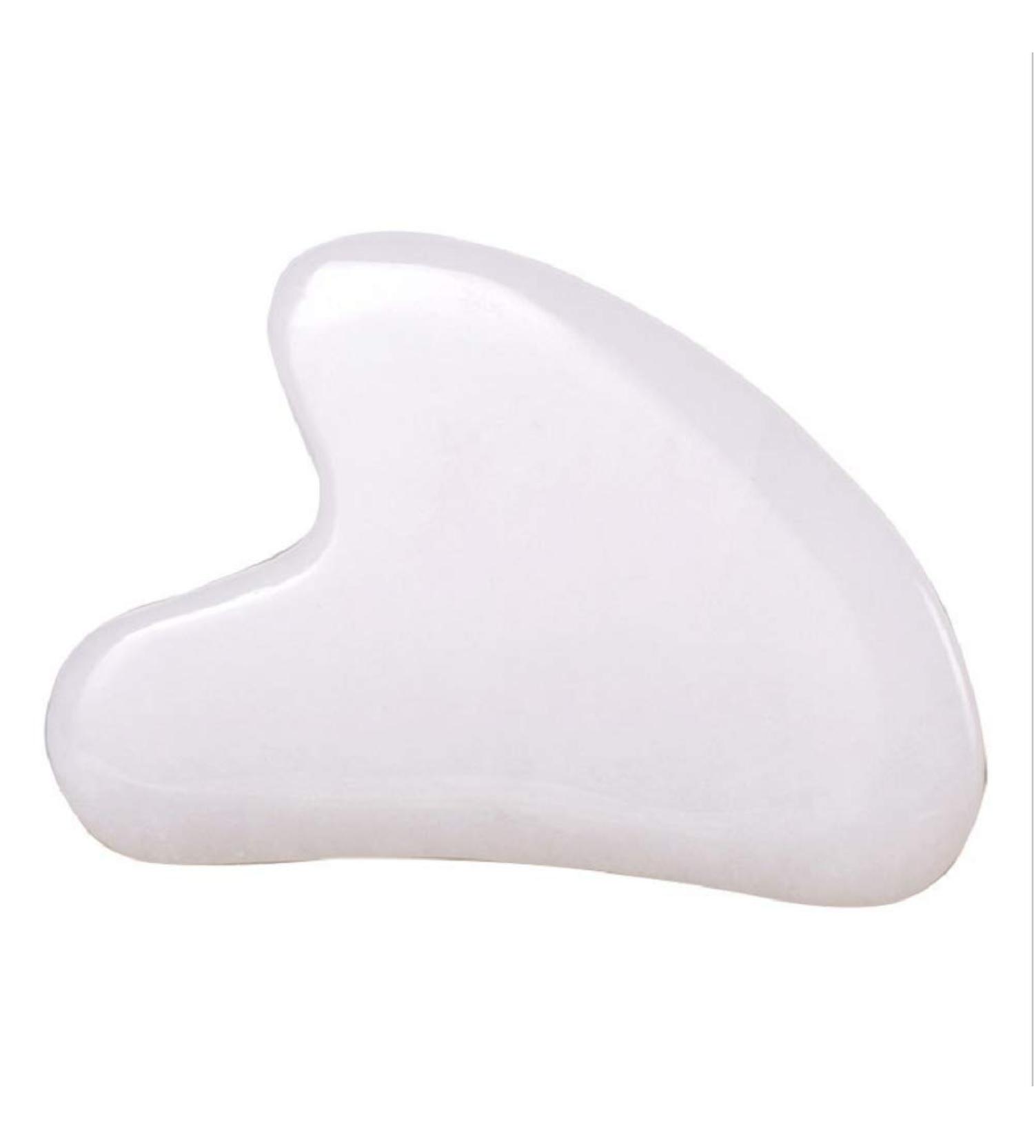 Lovionus89 Crystal Jade Gua Sha Stone Board | Cockroach Massage Tools for Spa Acupuncture & Trigger Point Therapy - White Jade - Buy Online on GoSupps.com