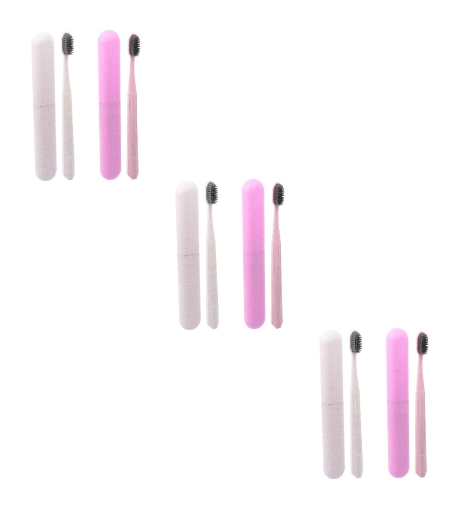 Mobestech 6 Pcs Toothbrush Set - Eco-Friendly Toothbrushes & Toothpaste for Home Use - Buy Online on GoSupps.com