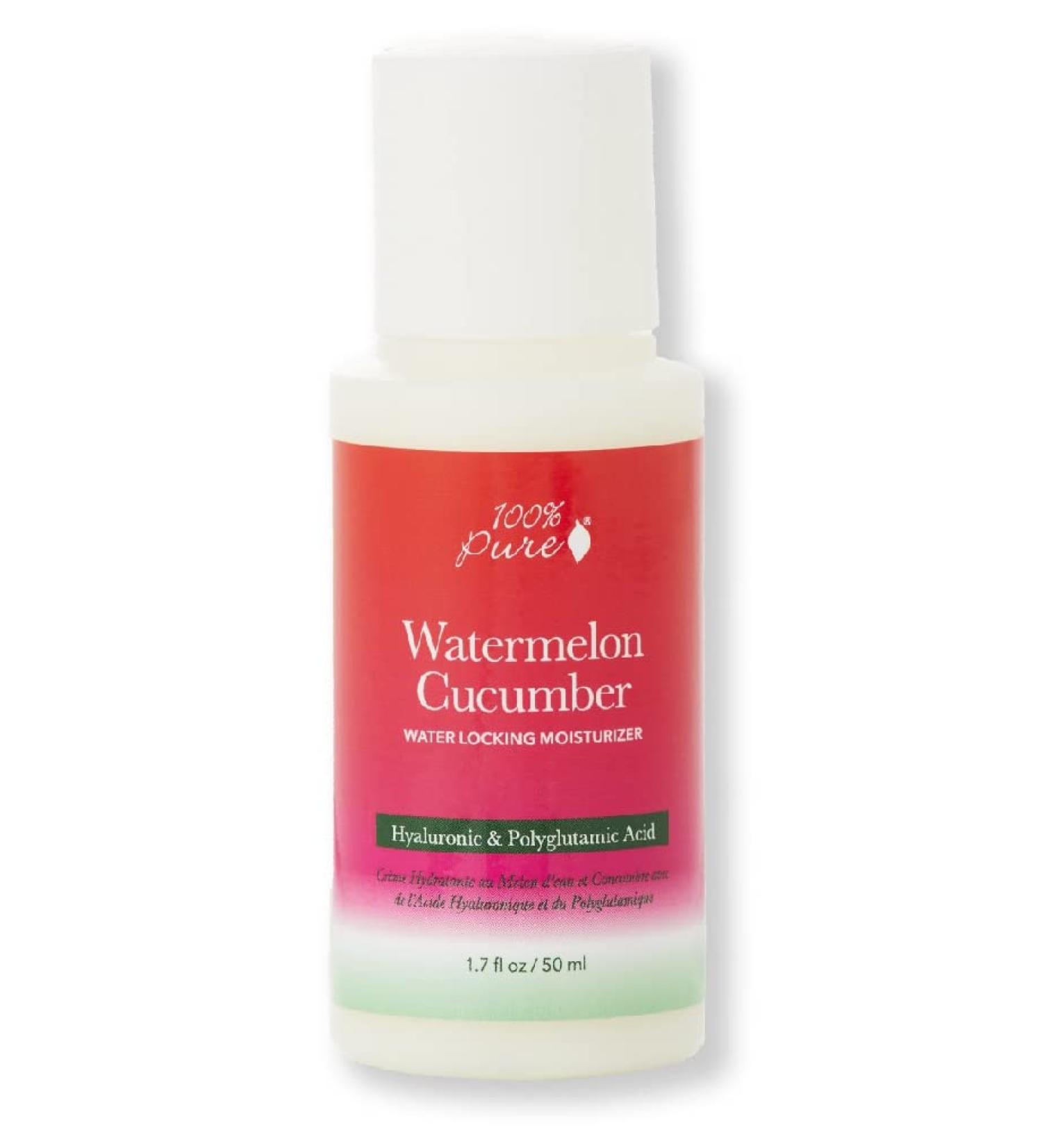 100% Pure Watermelon Cucumber Moisturizer | Hydrating Anti-Aging Face Cream with Hyaluronic Acid | Vegan Dry Skin Care - 1.7 fl oz - Buy Online on GoSupps.com