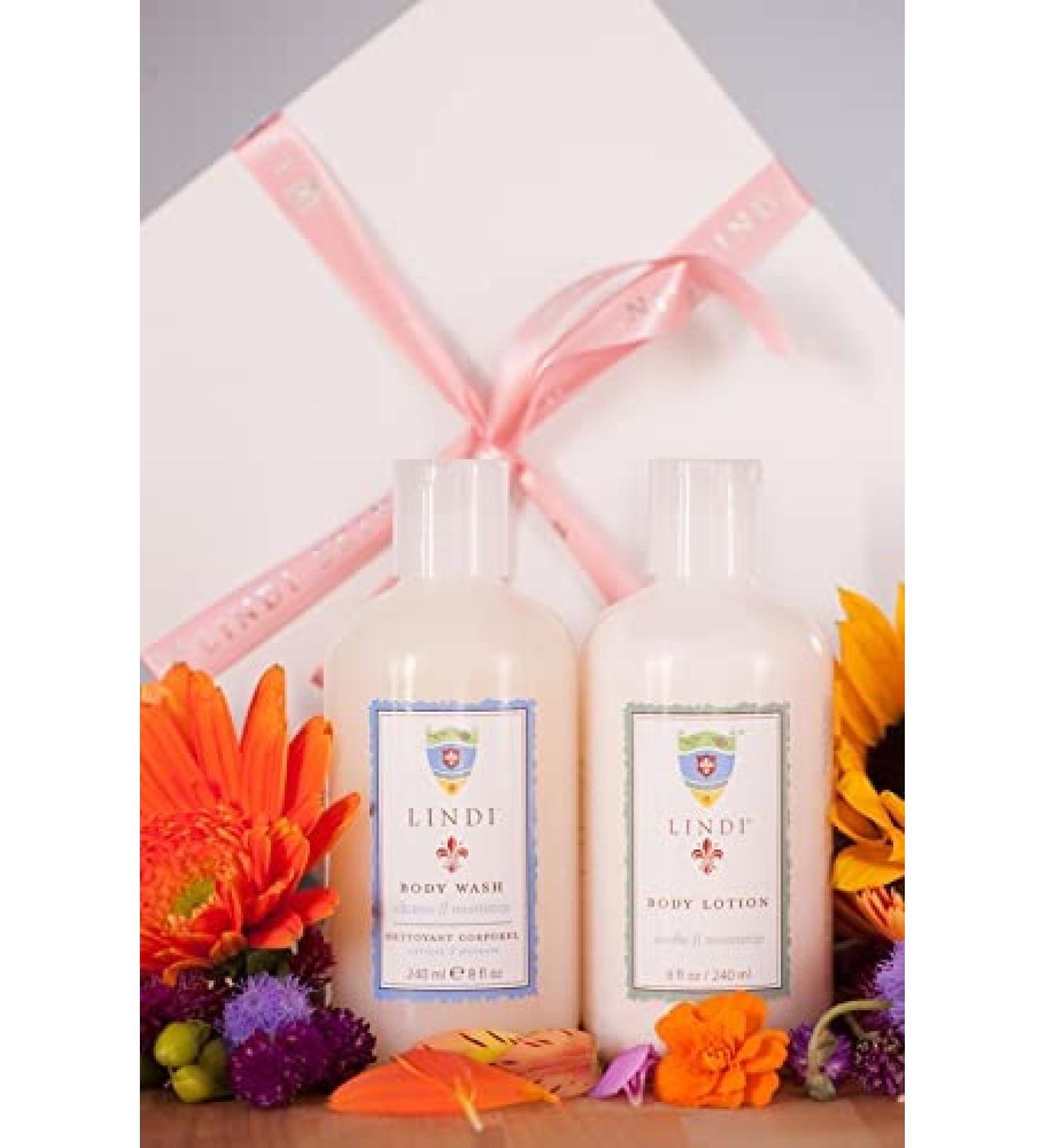LINDI SKIN Essential Body Skincare Gift Set - Body Wash and Body Lotion for Dry Itchy & Sensitive Skin - Relieves Painful Effects of Radiation Burn & Chemo Rash (8 fl oz - Each) - Buy Online on GoSupps.com