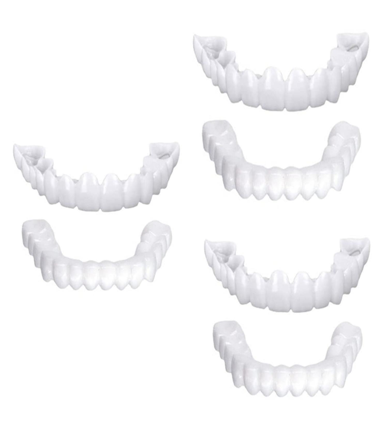 Instant Veneers & Provisional Dentures | Mxrfactory Snap-On Smile for Men & Women | Brightening Upper & Lower Teeth Comfort Fit - 3 Pairs - Buy Online on GoSupps.com
