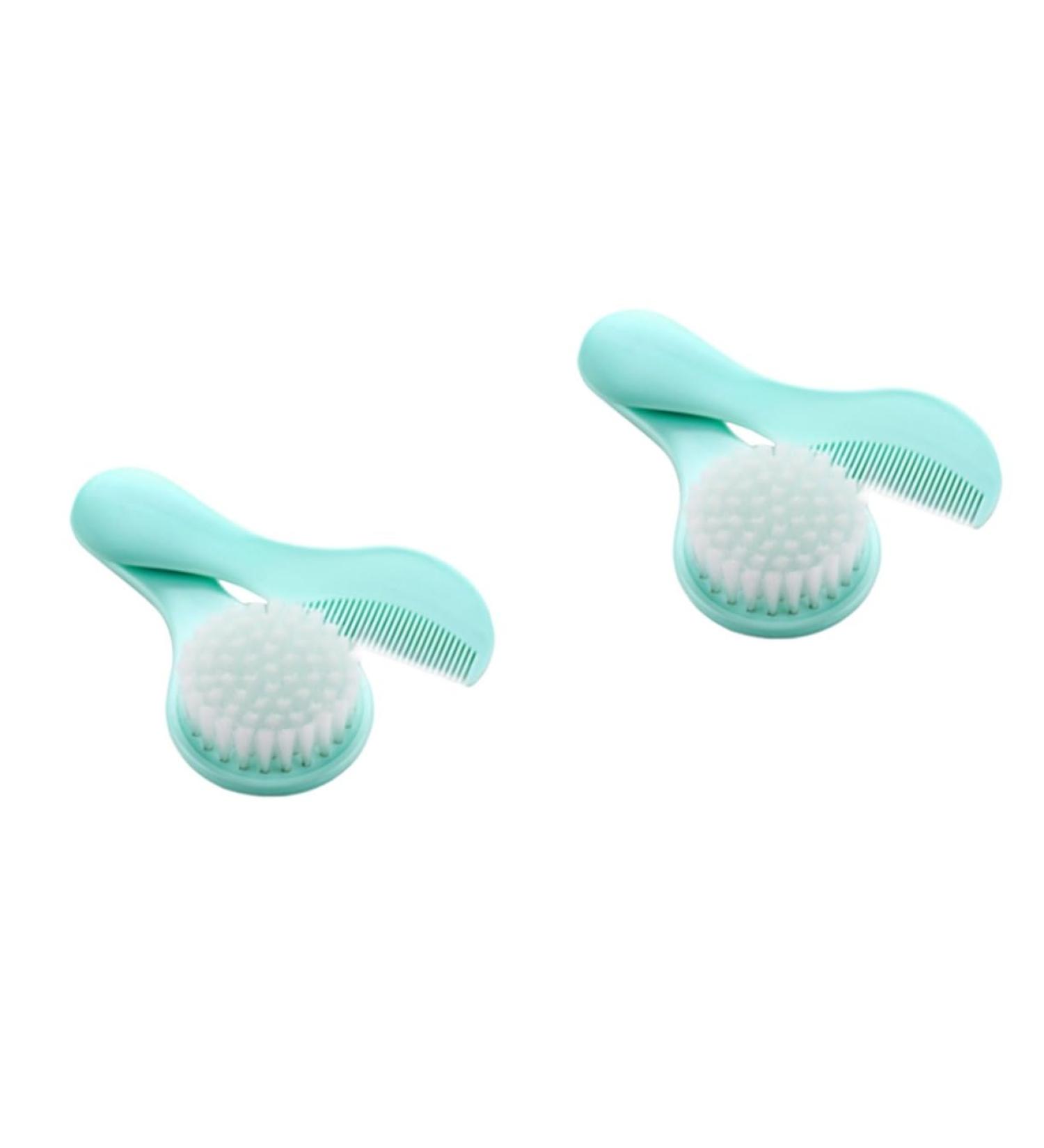 Frcolor 2 Piece Baby Bathing Accessories Set | Soft Bristles Brushes & Scissor Sleeve | Perfect for Newborns & Children | Essential Bath Set & Massage Device - Buy Online on GoSupps.com