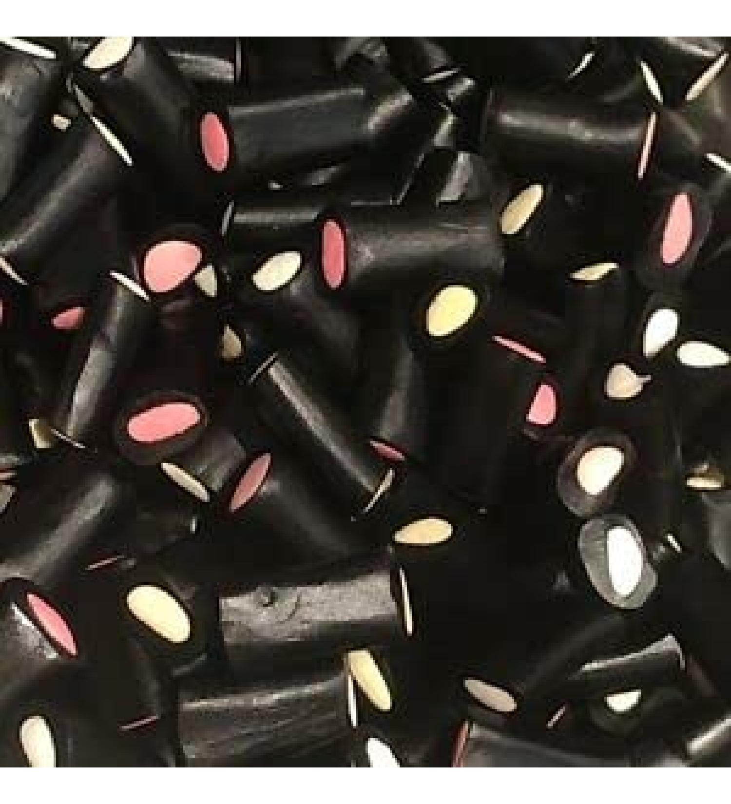 Ellies Jellies Liquorice Cream Rock 250g Bag