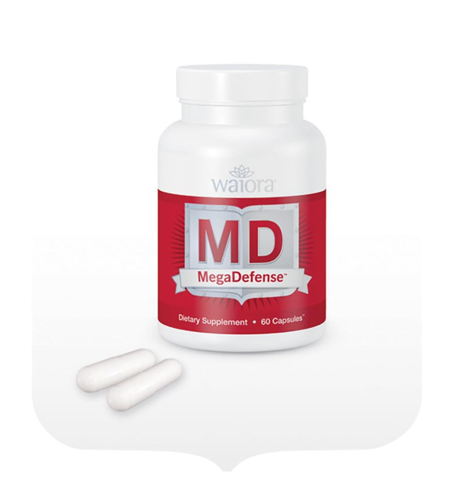 Waiora MegaDefense Mushroom Supplement - Mushroom Capsules for Daily Wellness 6 Mushroom-Supplement: Reishi Turkey Tail Cordyceps Maitake Agaricus & Shiitake Non-GMO (1 Bott/60 Veggie Caps) - Buy Online on GoSupps.com