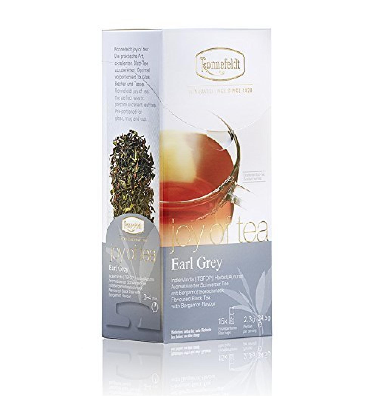 Ronnefeldt Earl Grey Tea - Bergamot Flavored Black Tea Bags (15 Pack) | Premium Quality | International Shipping Available - Buy Online on GoSupps.com