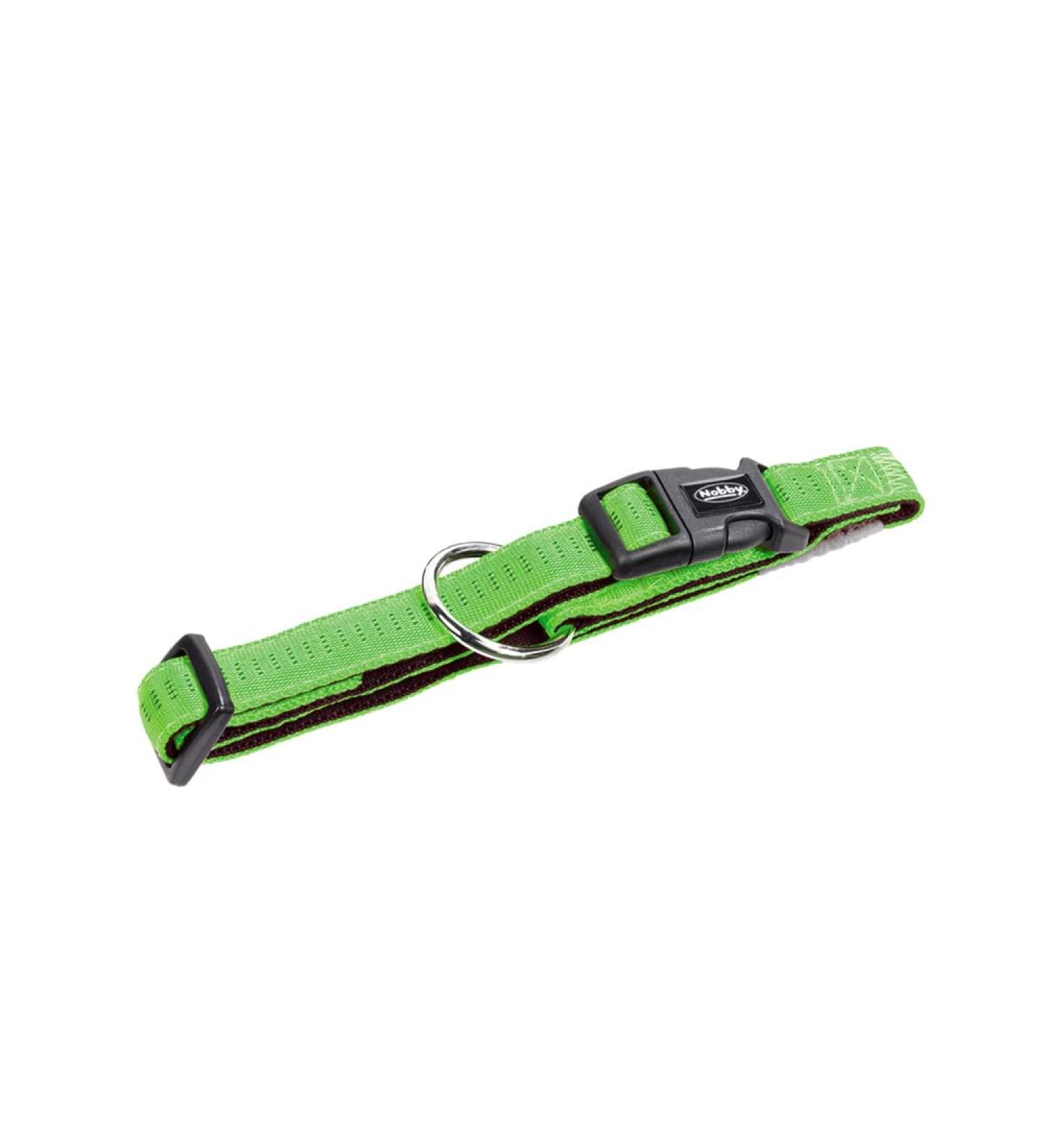 Nobby Soft Grip Collar Light Green/Brown - Adjustable 25-35 cm | Comfortable 15 mm for Dogs - 1 Piece - Buy Online on GoSupps.com