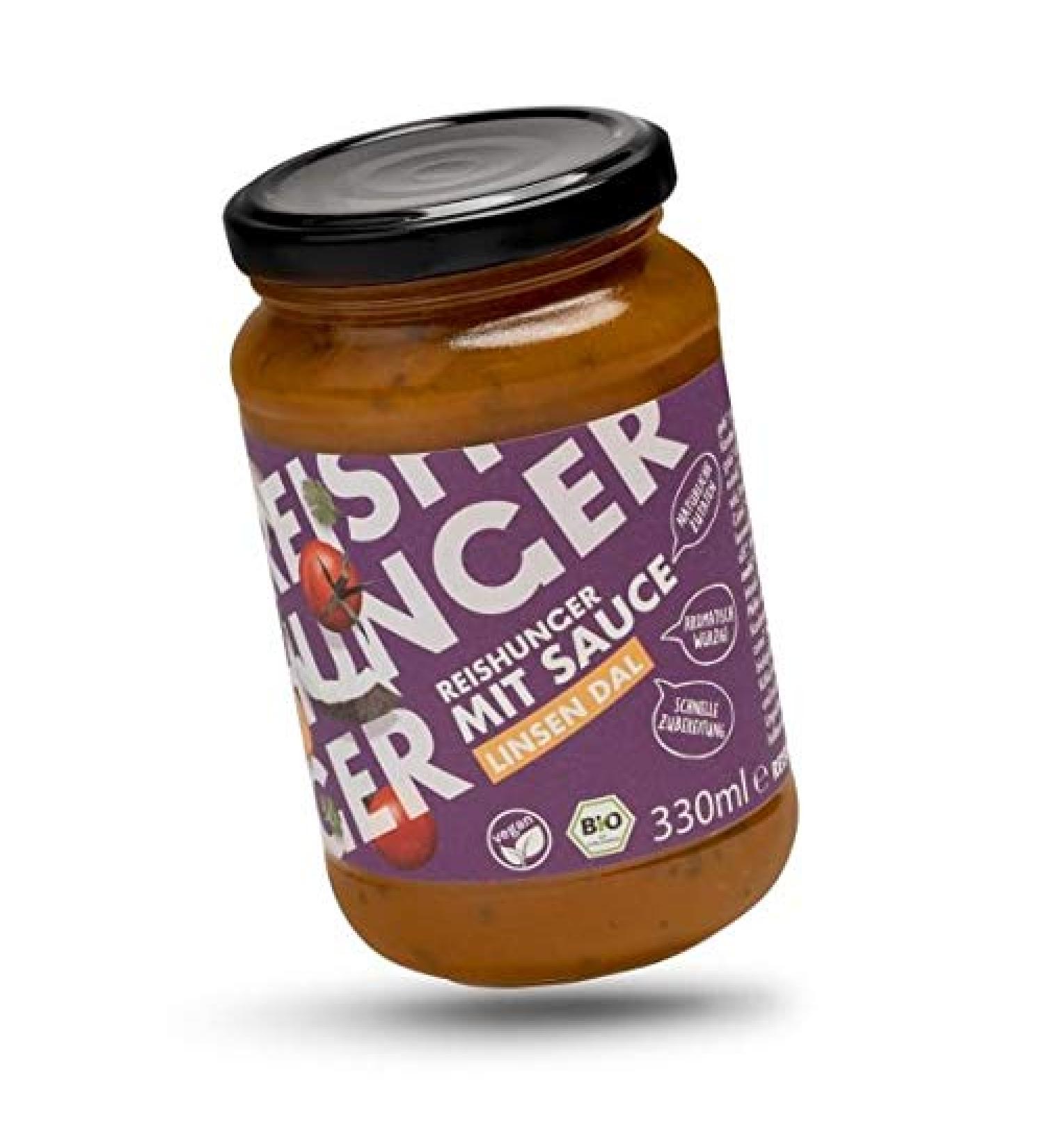 Reishunger Organic Sauce Lentils Dal 6x330ml | Vegan & Gluten-Free Curry Sauce - Perfect for Rice Pasta & Dal - Buy Online on GoSupps.com