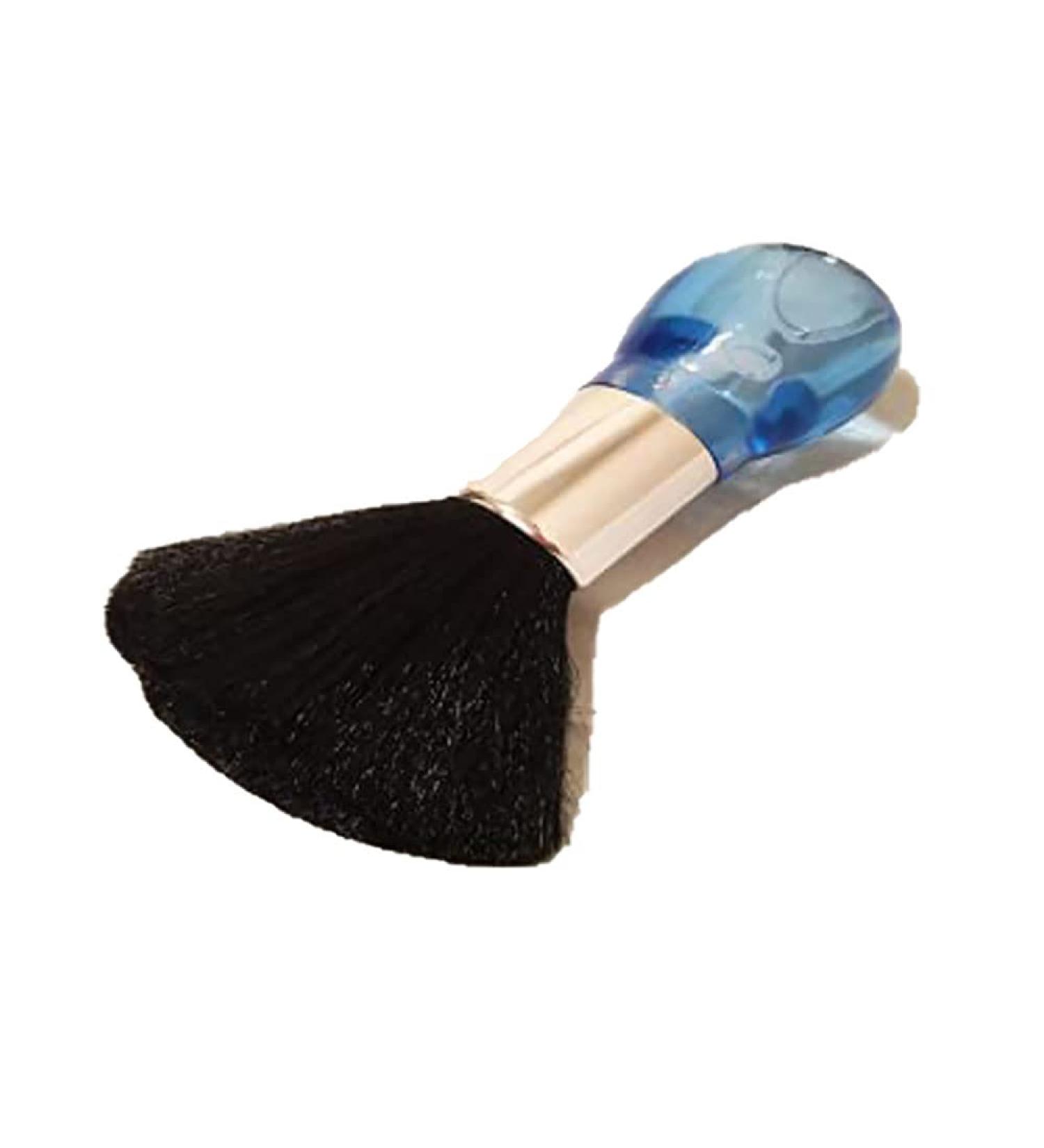 Barber Brush Salon Hairdressing Neck Brush Neck Duster Brush for Hairdressers Salon Barber Blue