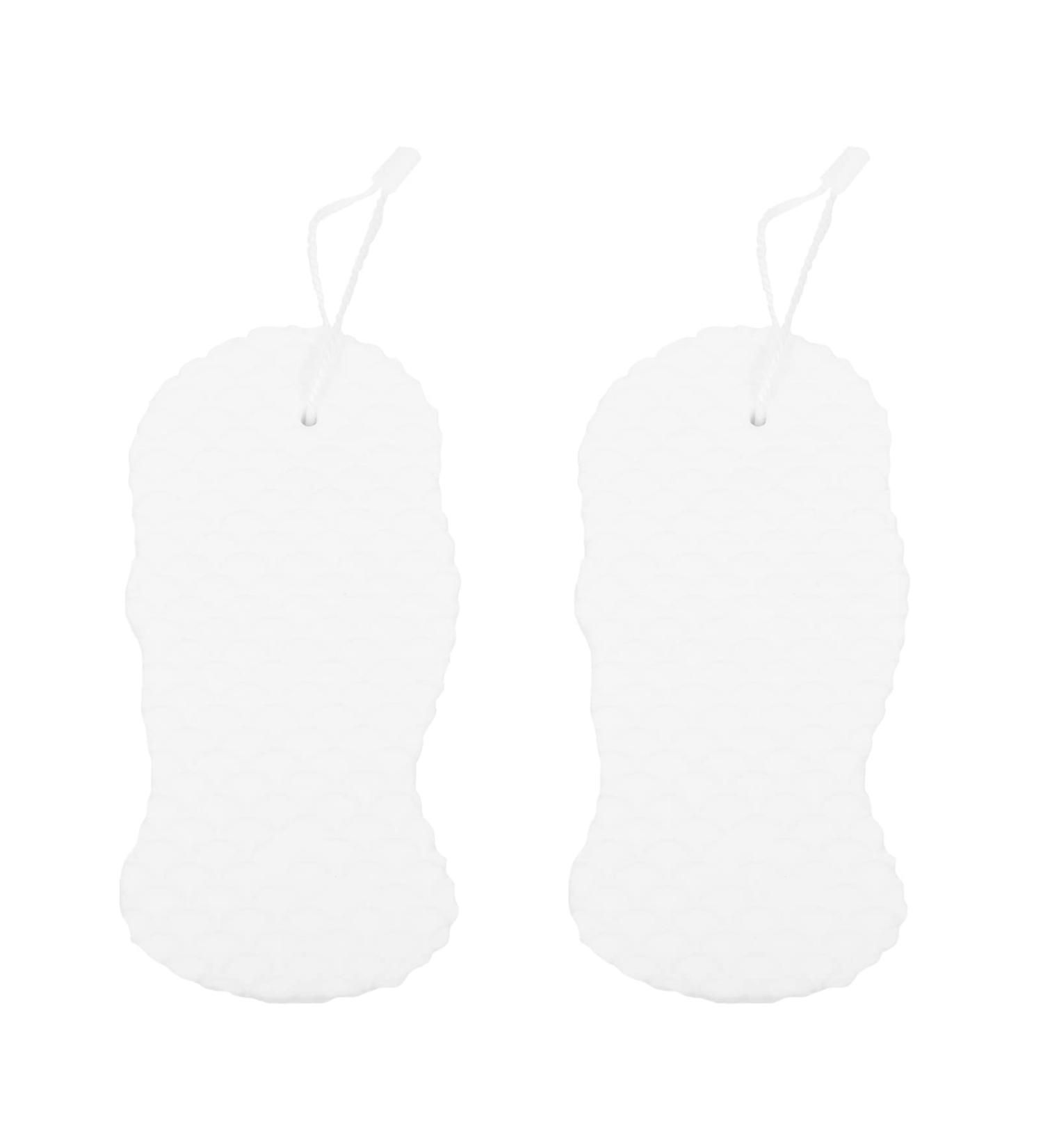 Beaupretty Loofah Sponge - 2pcs Exfoliating Bath Scrubbers for Dead Skin Removal | White Body Wash Sponge & Back Scrubber for Adults - Buy Online on GoSupps.com