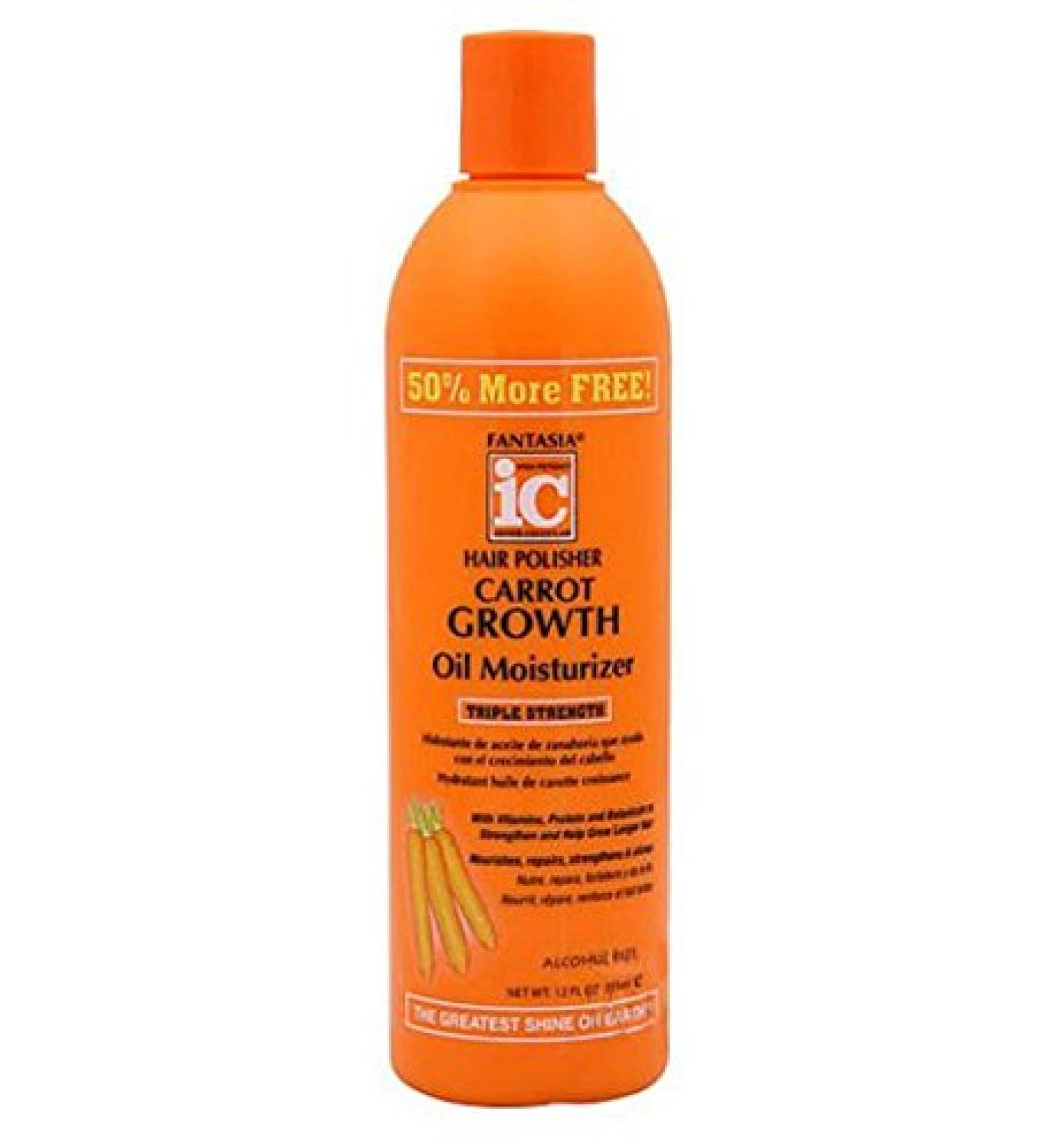 Fantasia Carrot Growth Oil Moisturizer 12 Oz - Hair Polisher for Stronger, Healthier Hair - Buy Online on GoSupps.com
