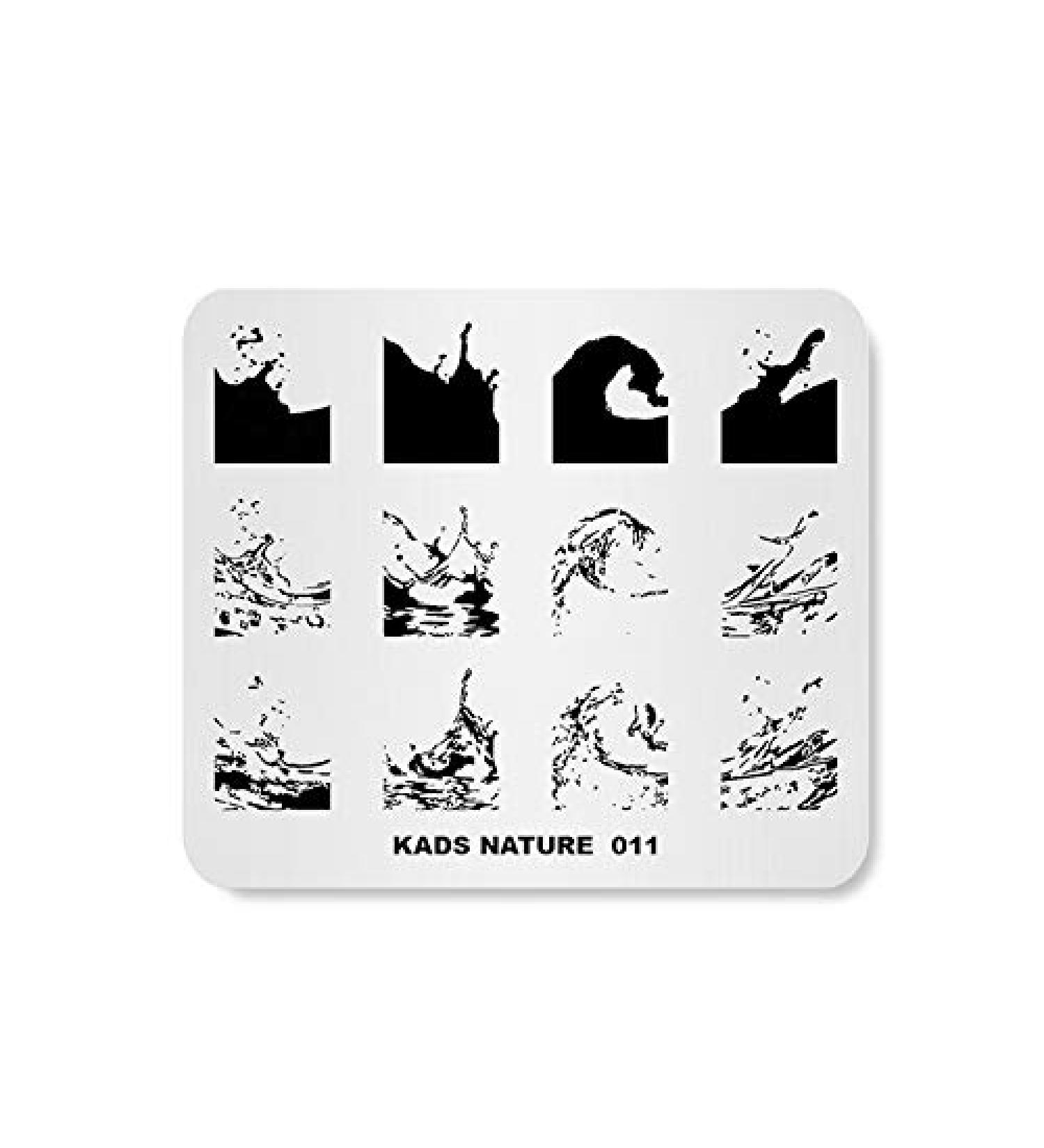 Nail Art Stamping Plate Natural Sea Waves Template - Alexnailart NA011 - Buy Online on GoSupps.com