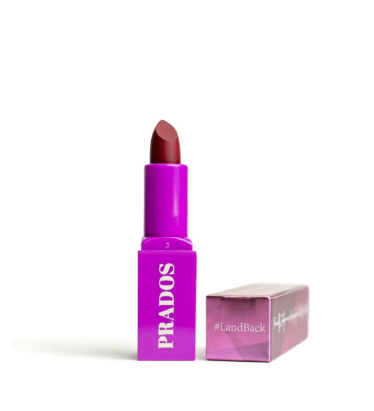 PRADOS BEAUTY #LandBack Lipstick Full Coverage Matte to Satin Finish