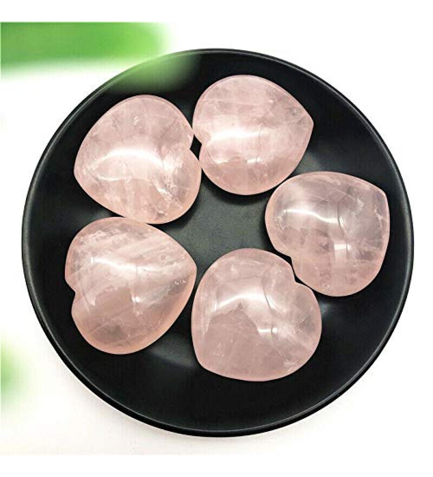 Natural Crystal Rough 1PC Natural Pink Rose Quartz Heart Shaped Crystal Polished Stones Decor Gift Natural Stones and Minerals - Buy Online on GoSupps.com