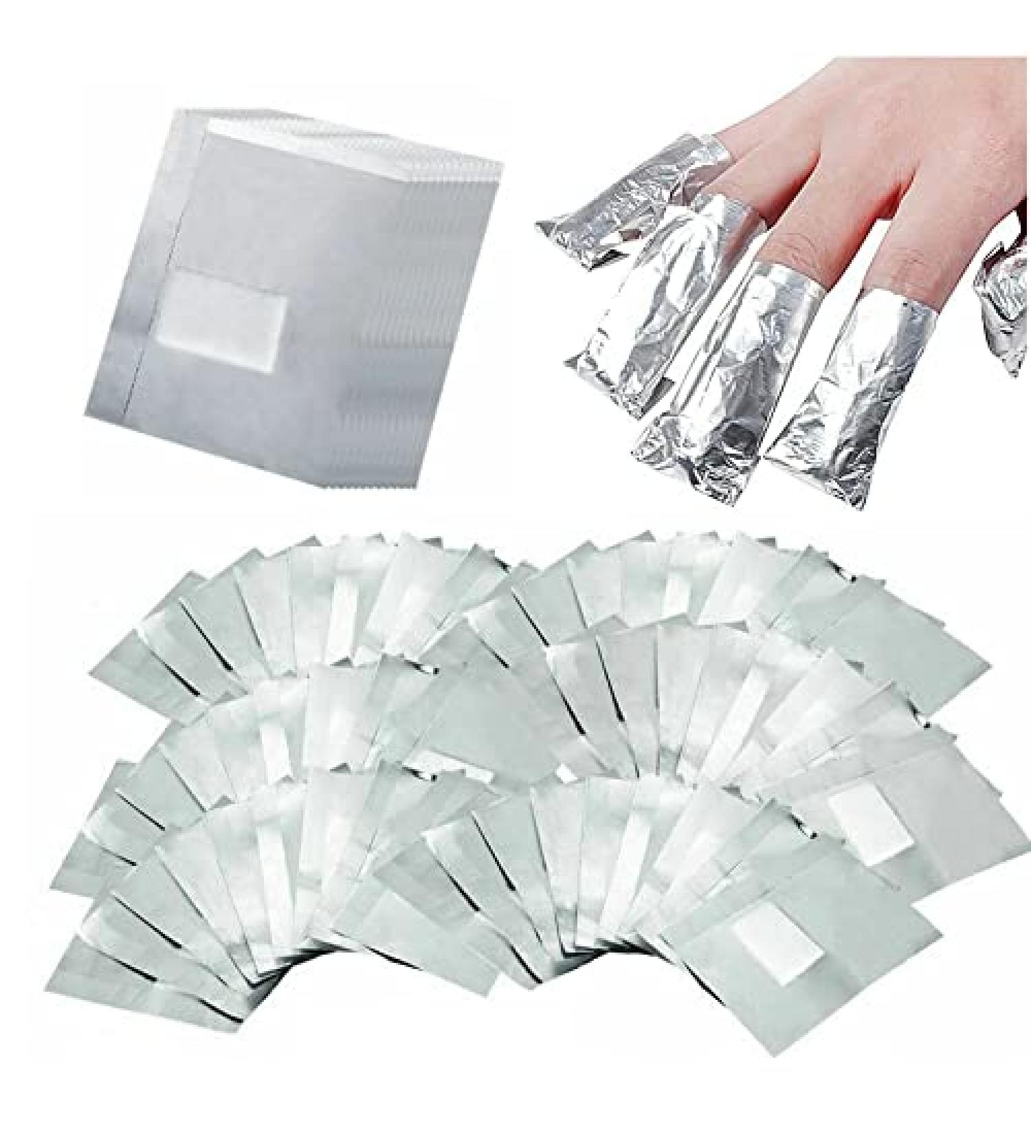 400Pcs Nail Polish Remover Gel Foil Wraps Kit with Cotton Pads - Soak Off Foils for Easy & Quick Gel Nail Polish Removal - Buy Online on GoSupps.com