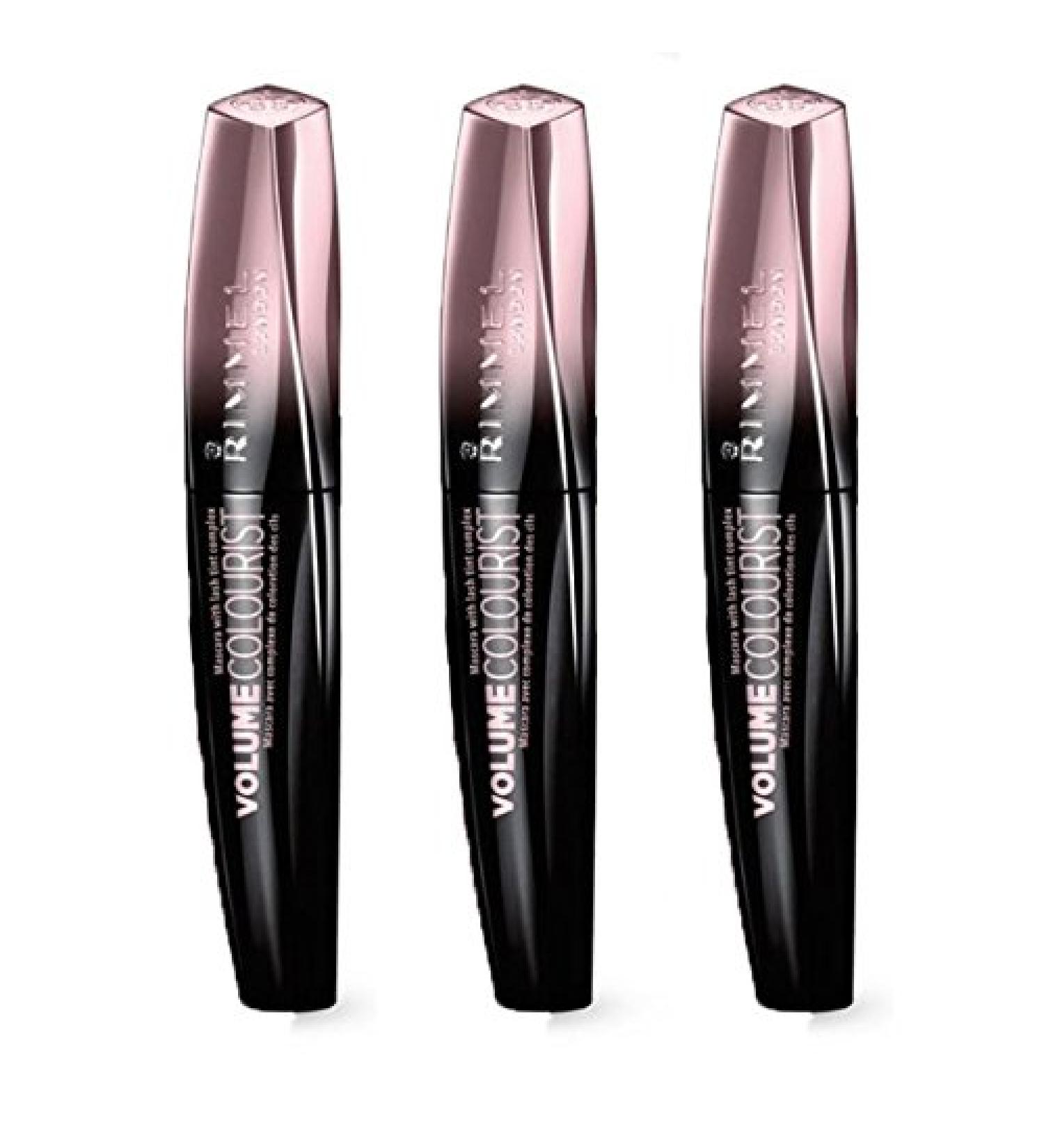 Kit 3 pieces Rimmel Mascara Wonderfull Volume Colourist 001 Black 11 ml - Buy Online on GoSupps.com