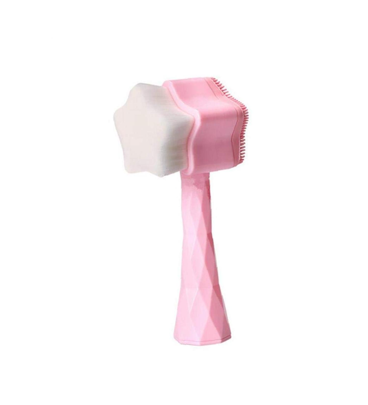 1PC Star-Art Silicone Double-Sided Blackhead & Facial Cleaning Brush - Deep Pore Cleanser & Gentle Peeling Tool for Men - Buy Online on GoSupps.com