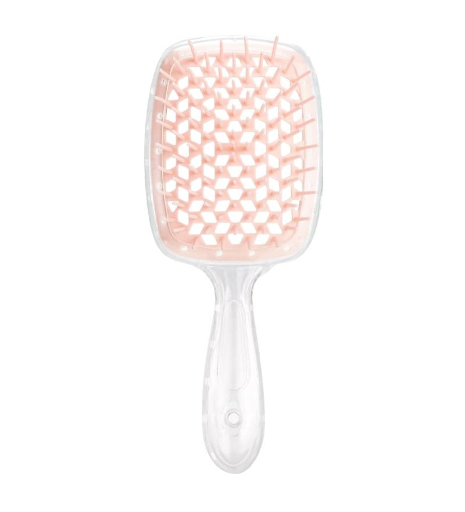 Comb Women's Scalp Massage Comb Hair Brush Women's Hollowed Out Home Salon Hair Styling Tool Comb Wide Tooth Comb (Color : Transparent-pink) - Buy Online on GoSupps.com