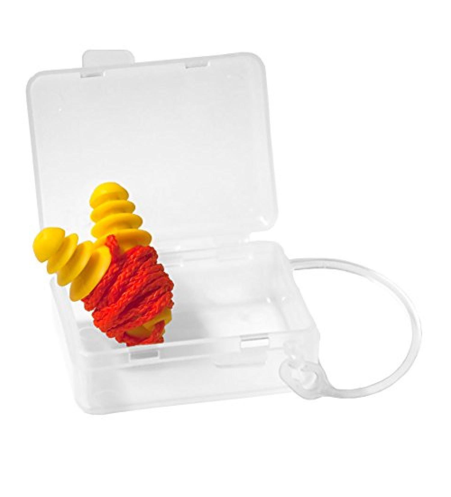 Viwanda Reusable Soft Silicone Hearing Protection Earplugs with 4 Slats & Cord - SNR 28dB & Storage Box | International Shipping - Buy Online on GoSupps.com